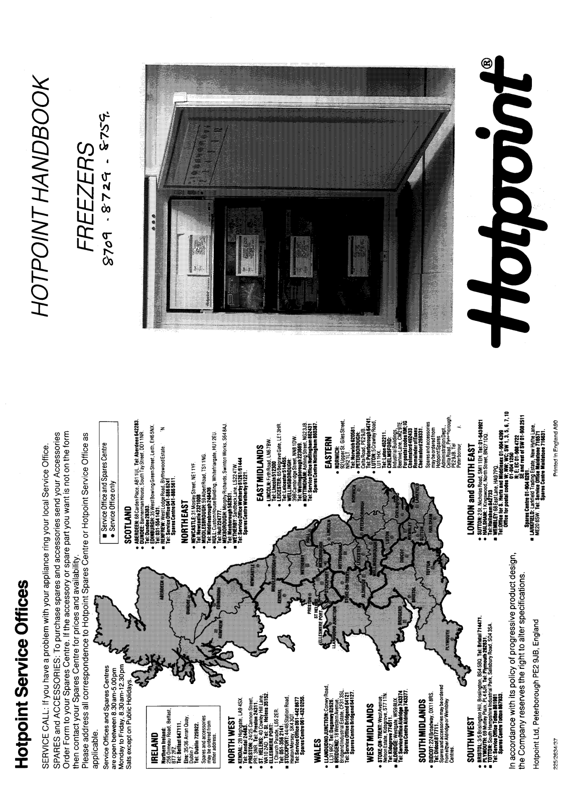 Hotpoint 8709 User Manual