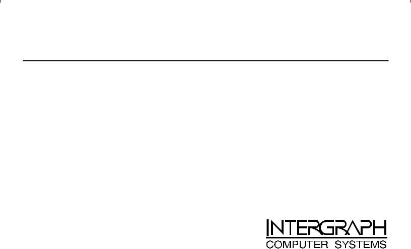 Intergraph RenderGL MAX User Manual