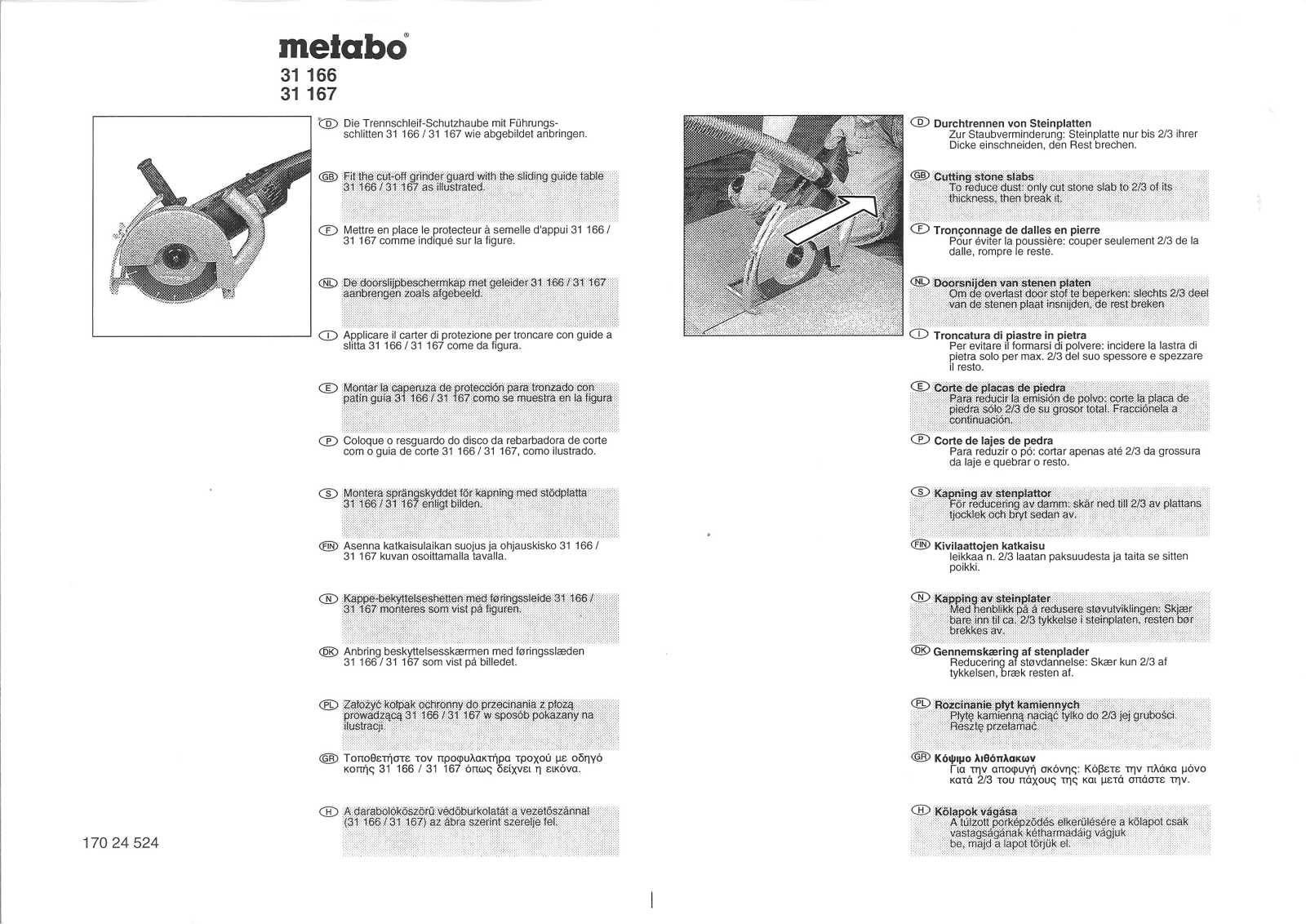 Metabo 31 166, 31 167 User guide - ManualMachine.com