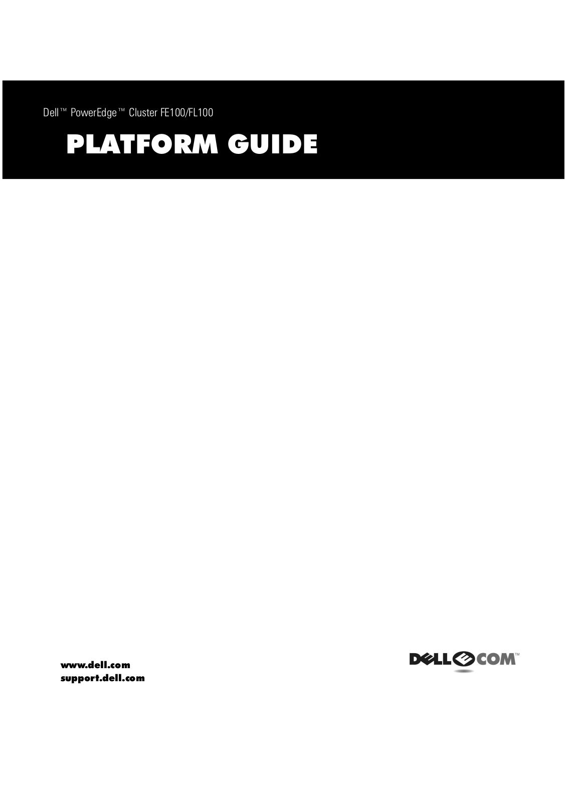 Dell FL100, FE100 User Manual