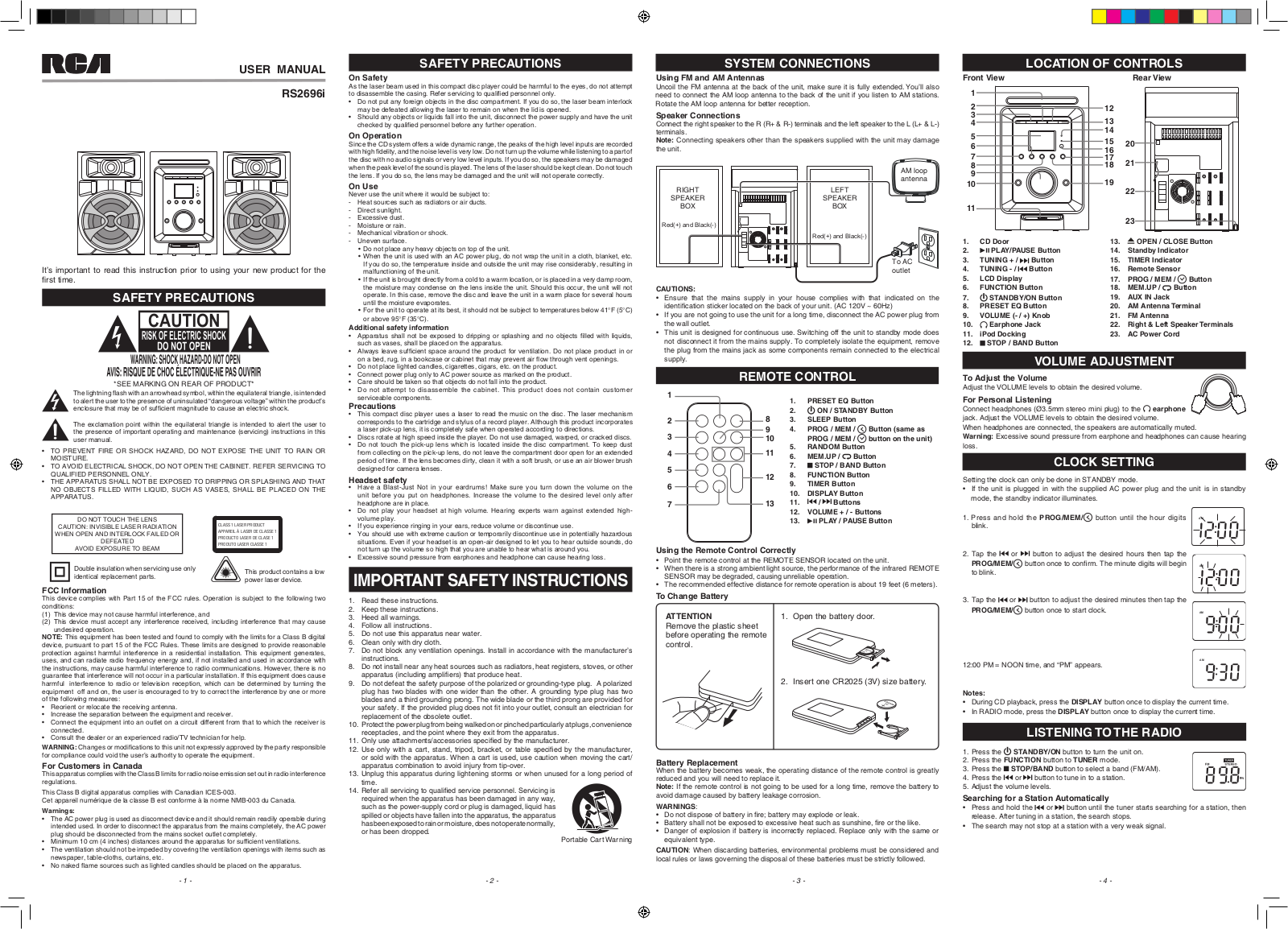 RCA RS2696i User Manual