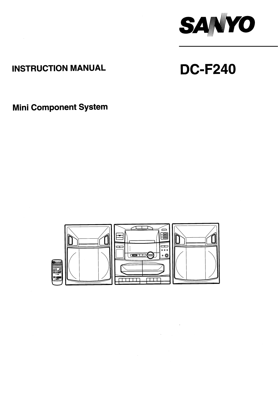 Sanyo DC-F240 Instruction Manual