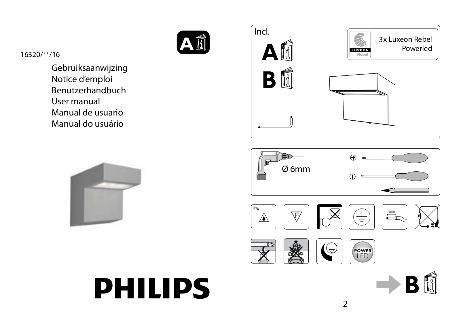Philips Lighting 16320/**/16 User manual - ManualMachine.com