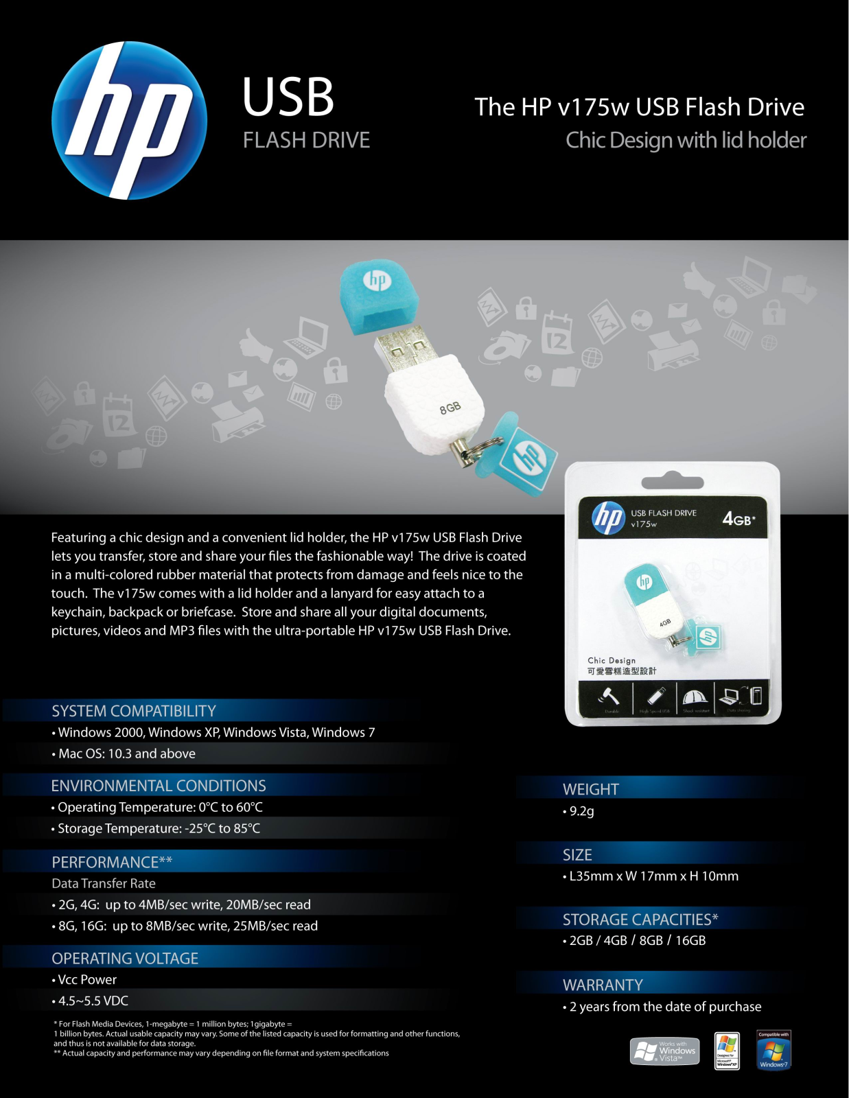 HP v175w Product Information