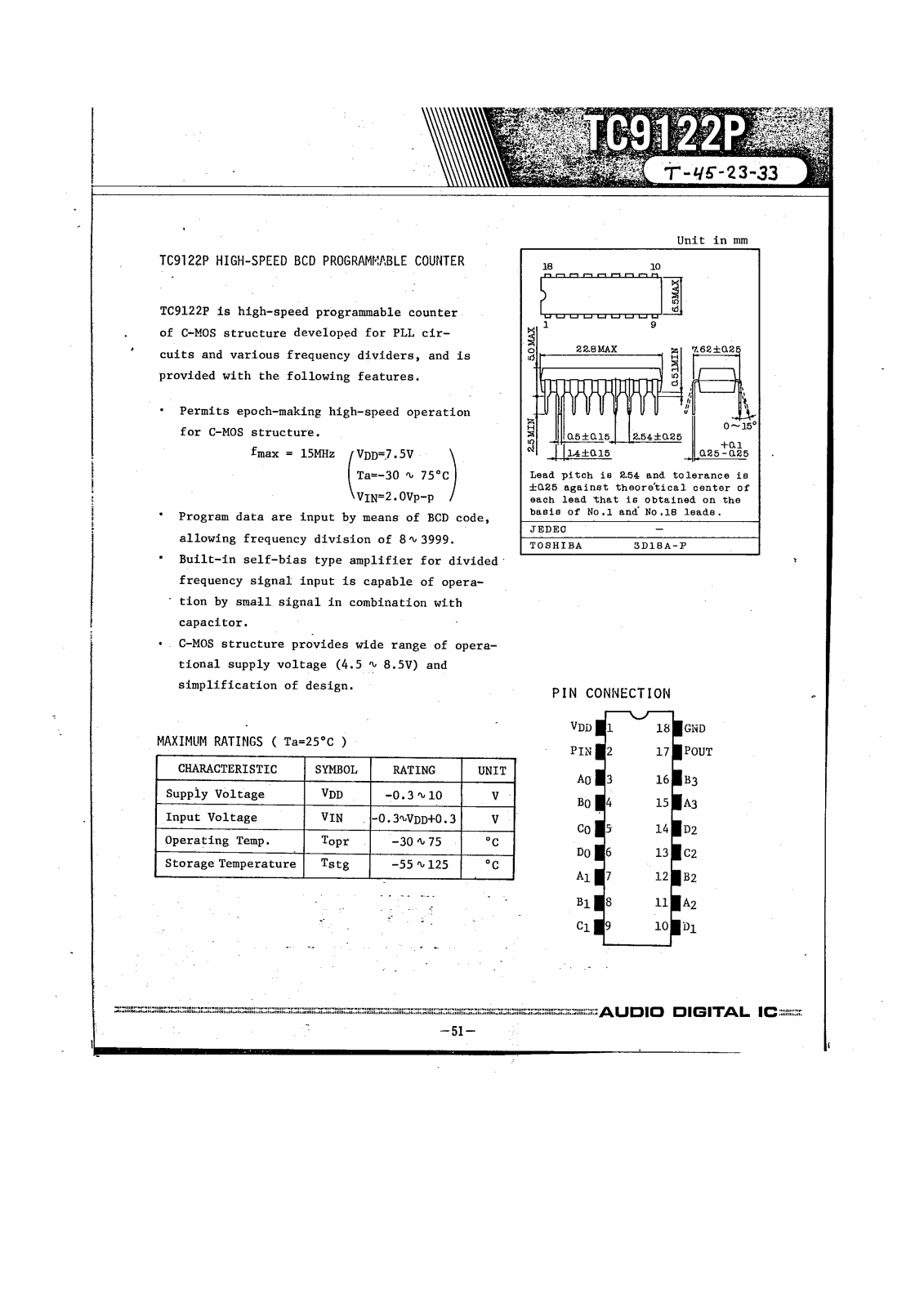 Datasheets TC9122P Datasheet - ManualMachine.com