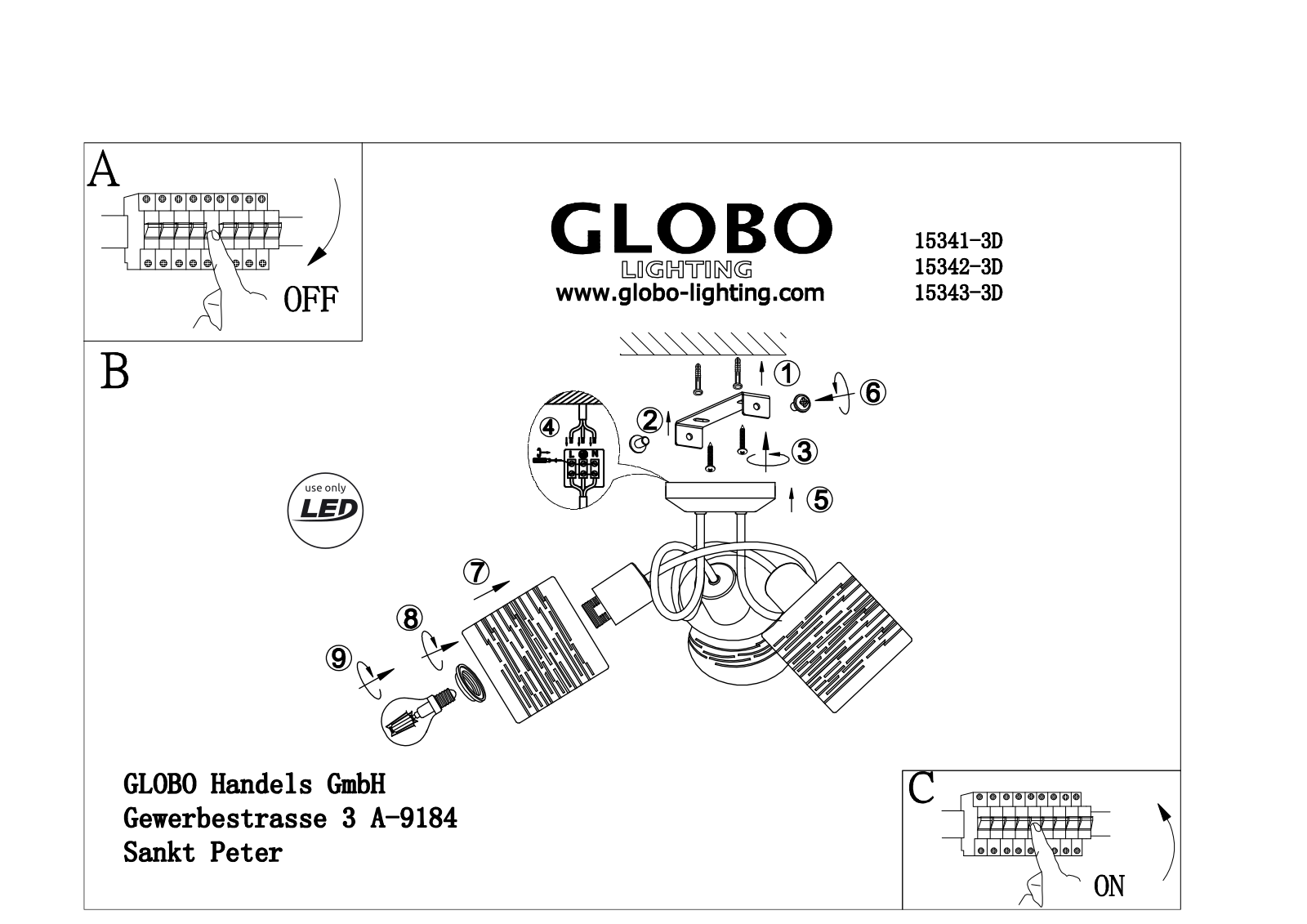 GLOBO 15342-3D User guide - ManualMachine.com