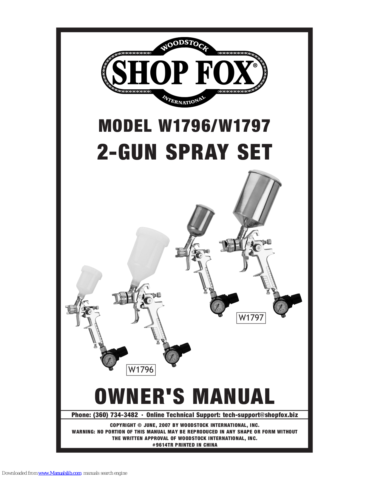 Shop fox W1796,SHOP FOX W1797,W1797,W1796 Owner's Manual