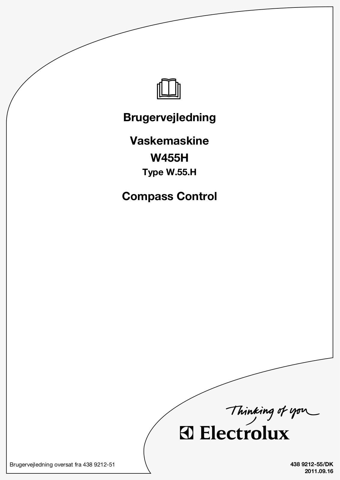 Electrolux W455H User Manual