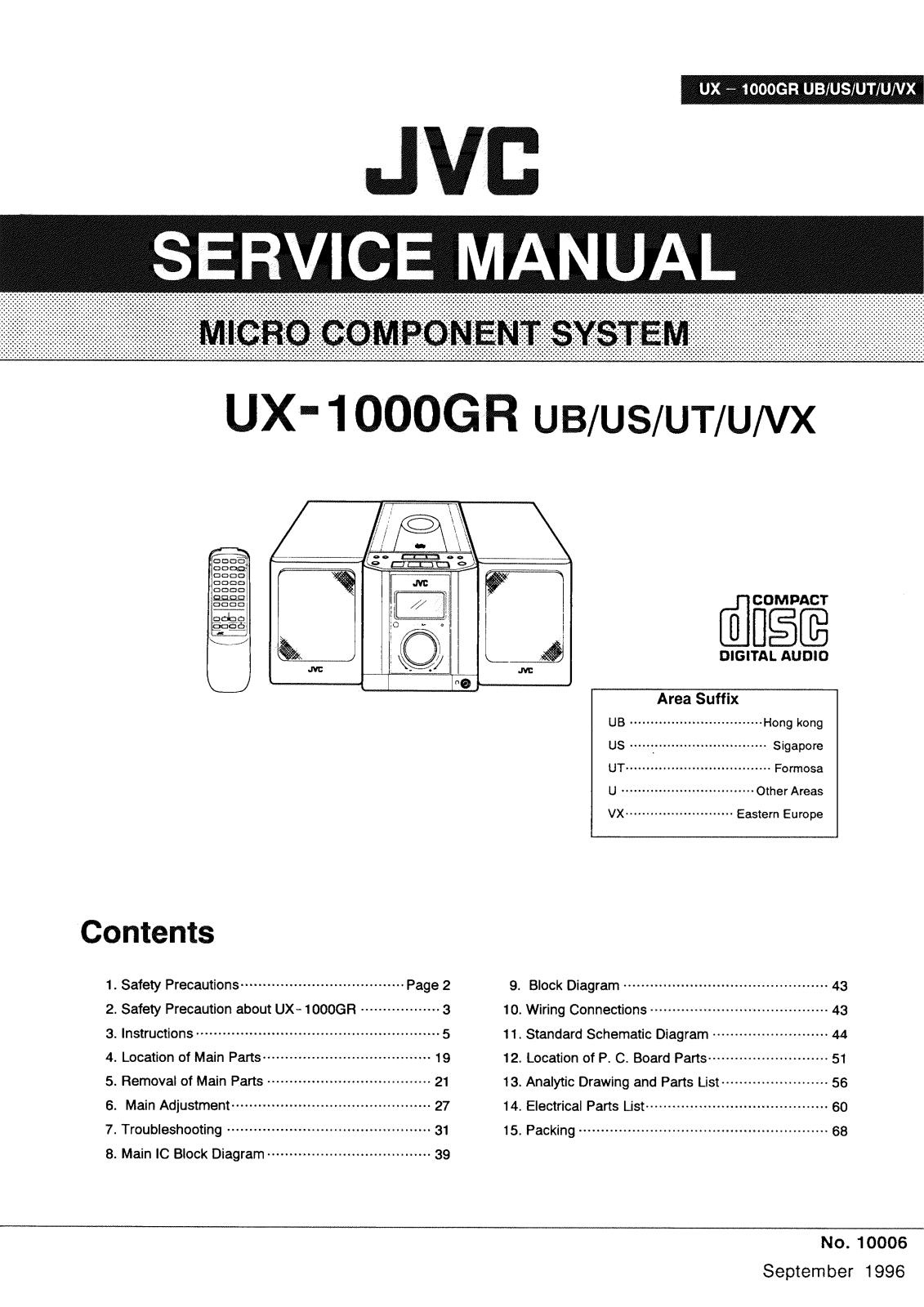 JVC UX-1000GR Service Manual