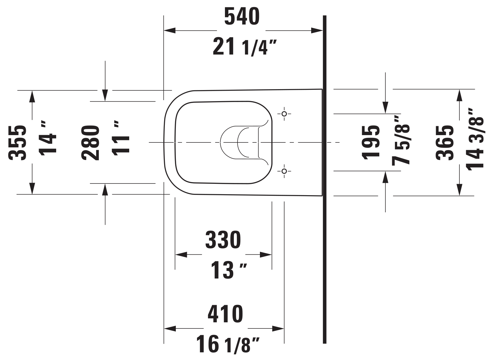 Duravit DRV2127 Dimensions - ManualMachine.com