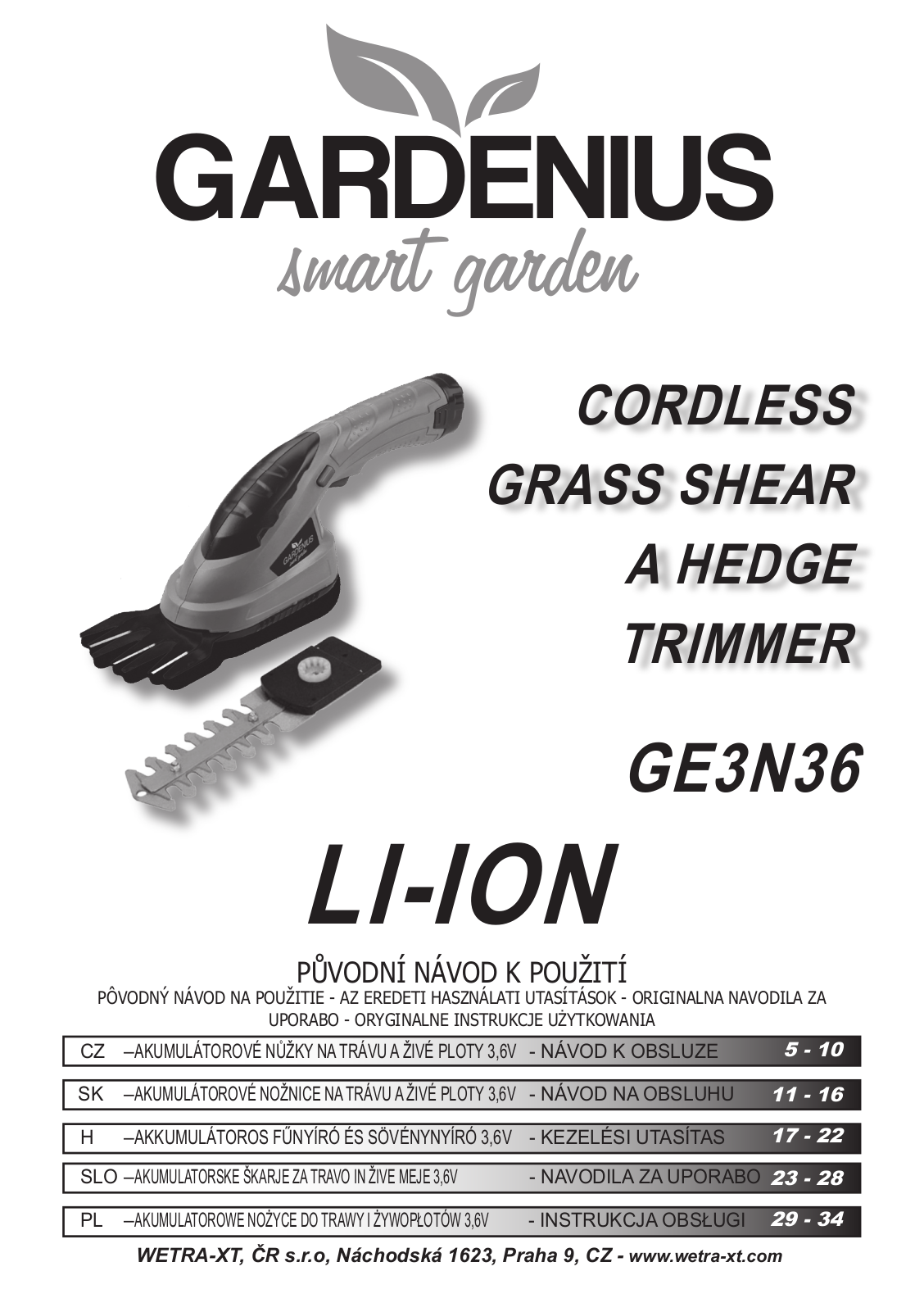 Gardenius GE3N36 User Manual