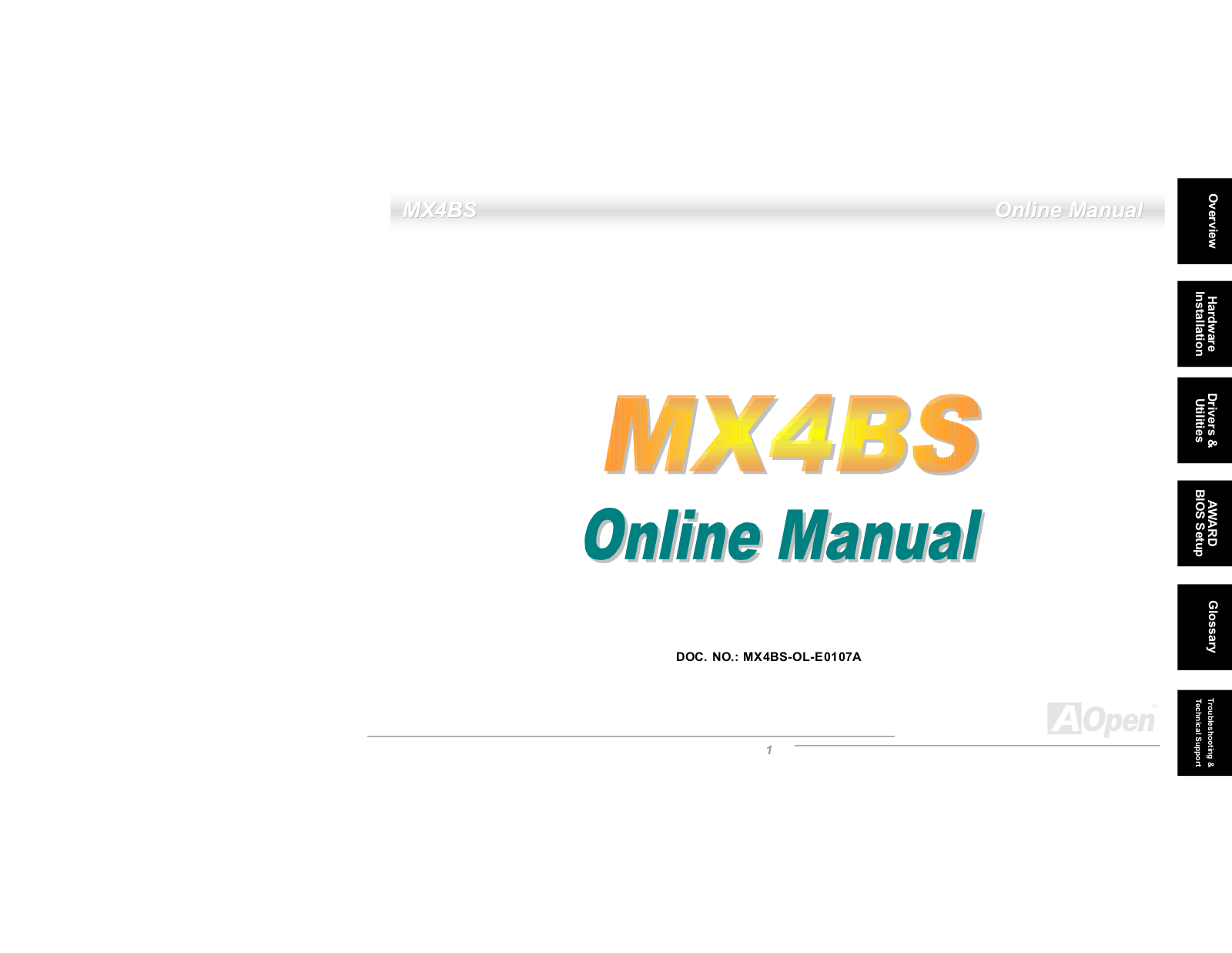 AOpen MX4BS User Manual