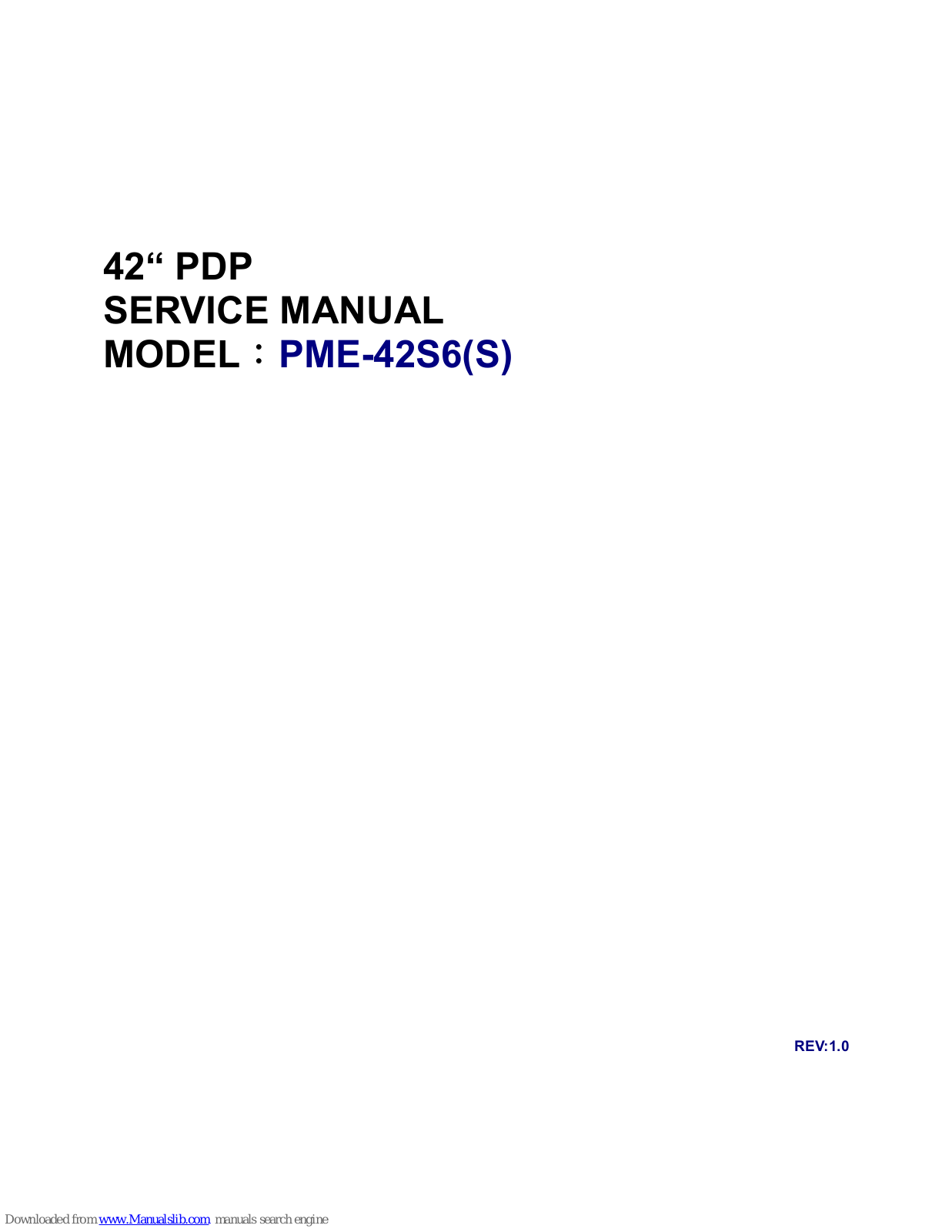 Sampo PME-42S6S Service Manual