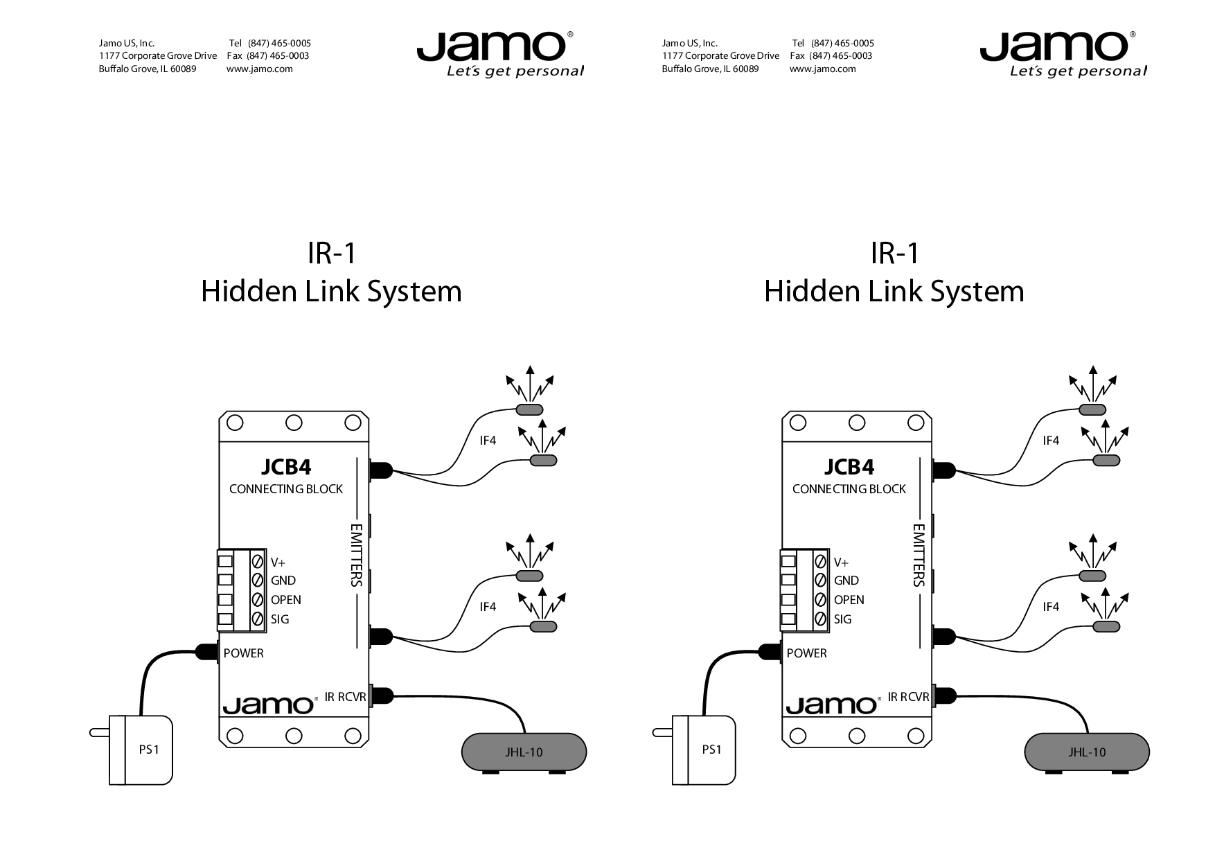 JAMO MANNO26, IR-1 User Manual