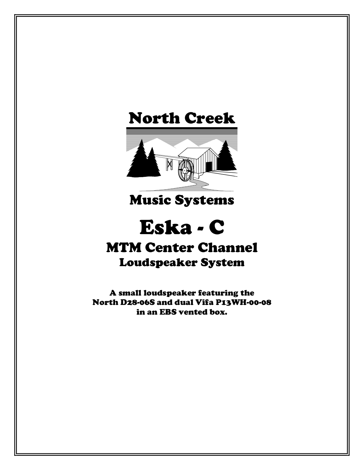 North Creek Eska C Owners manual