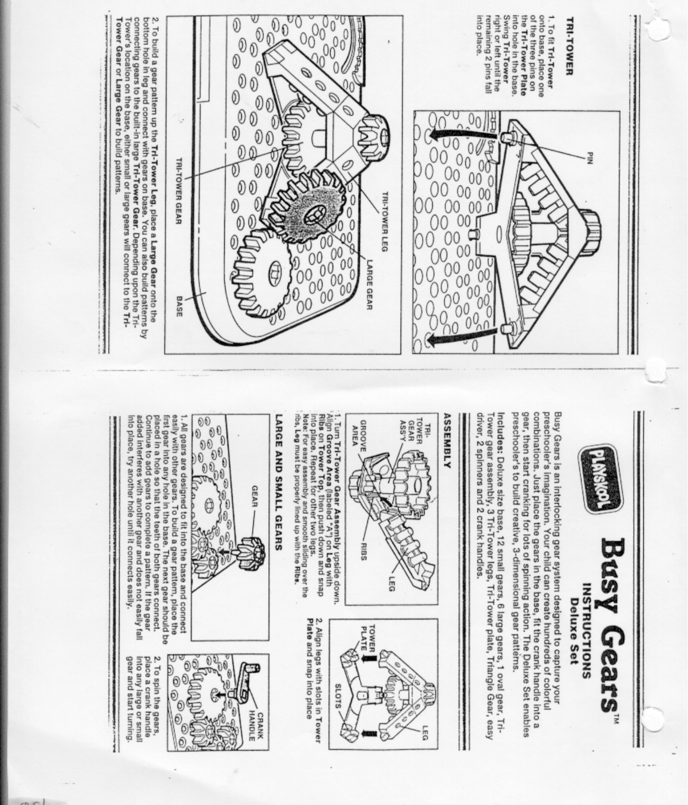 HASBRO Busy Gears-Deluxe Set User Manual