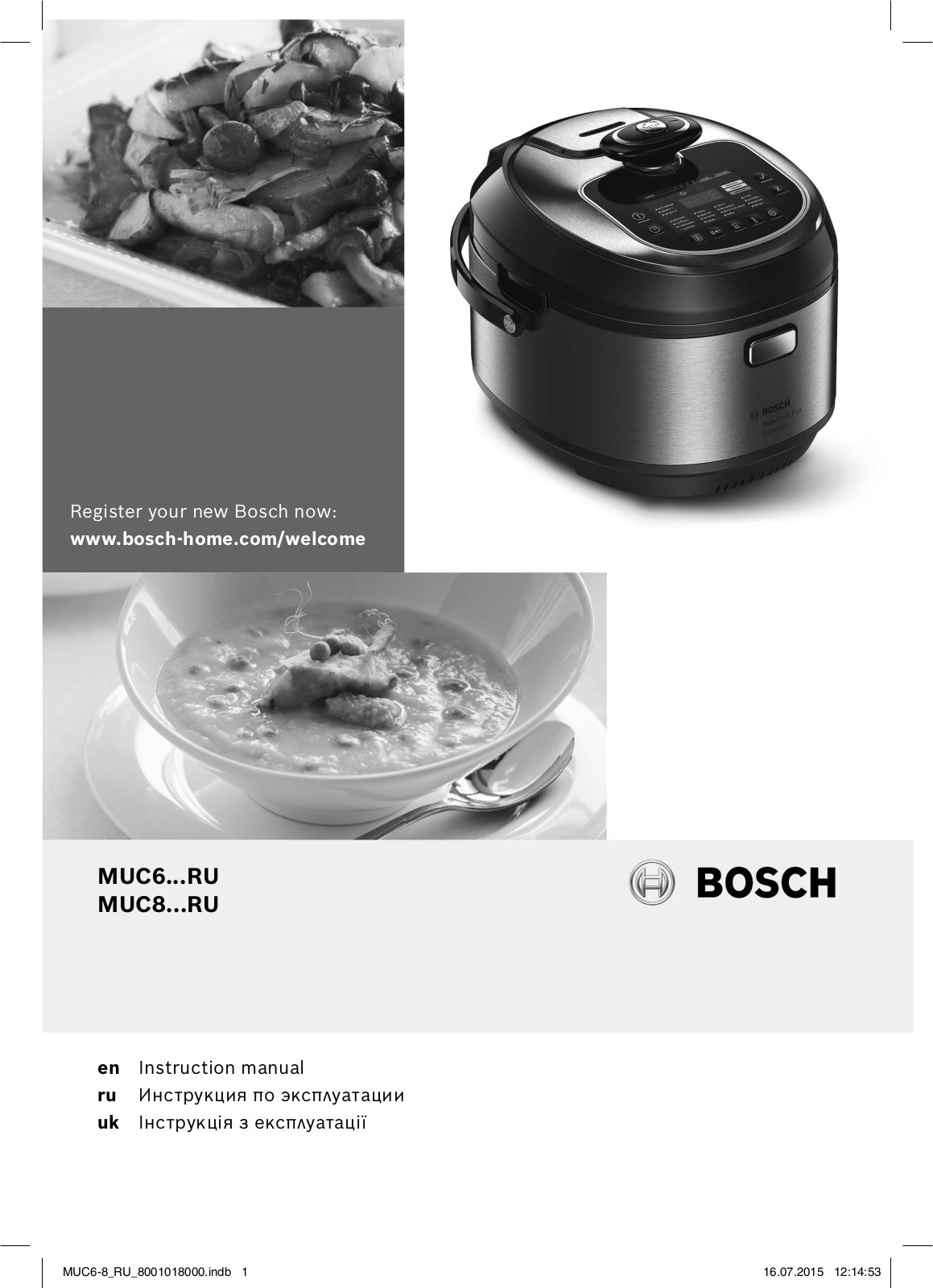 Bosch MUC88B68RU User Manual