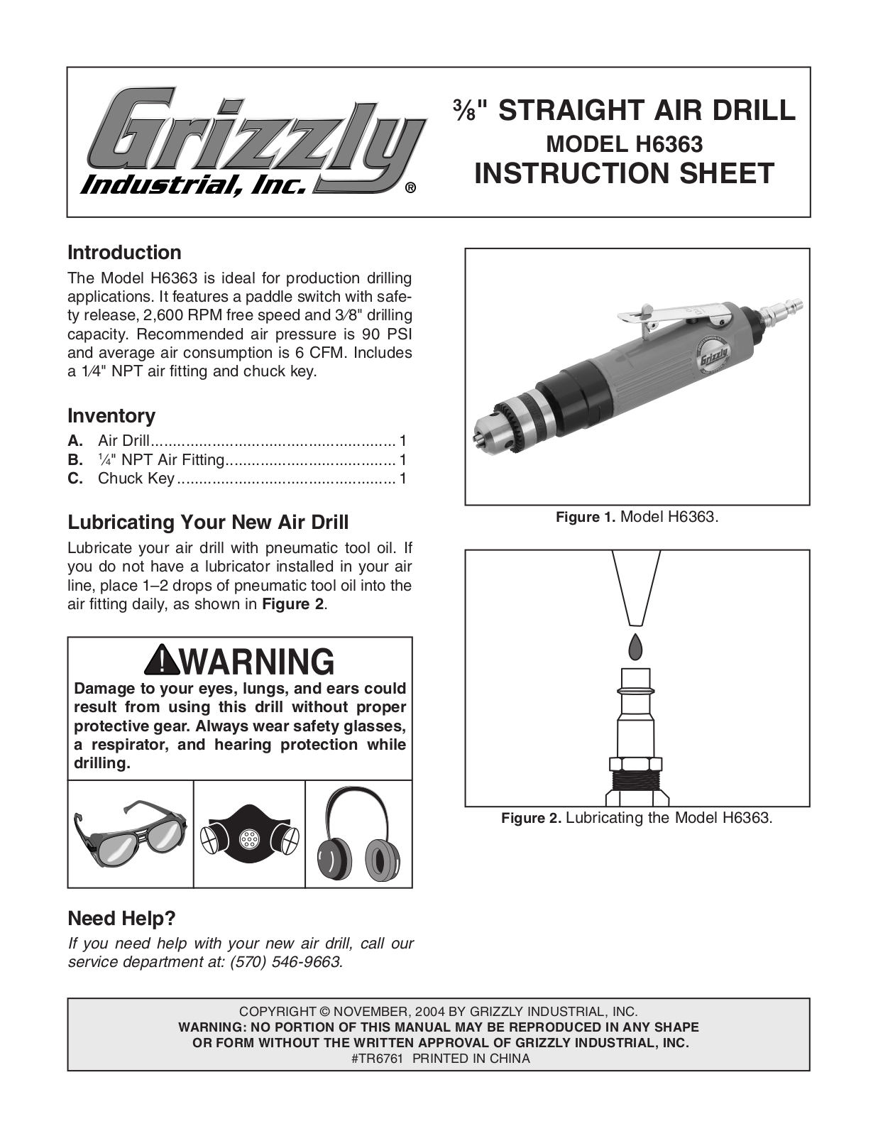 Grizzly H6363 User Manual