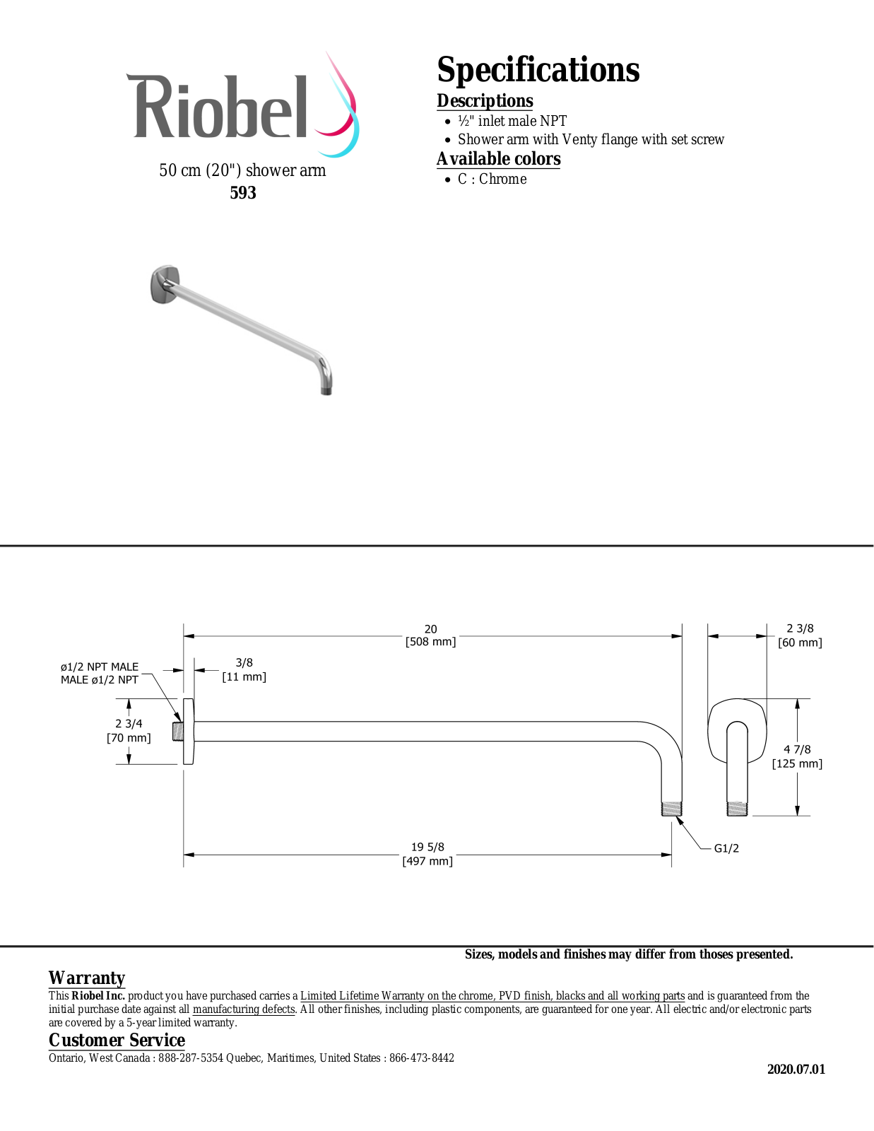 Riobel 593C Specifications - ManualMachine.com
