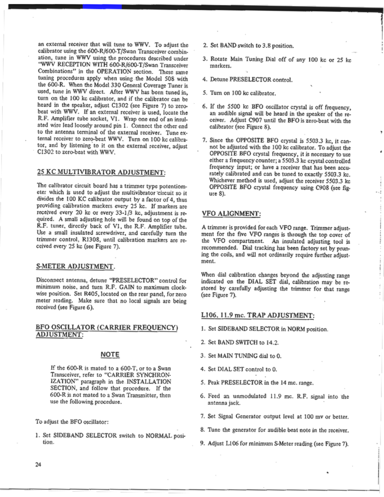 Swan 600-R User Manual (PAGE 23)