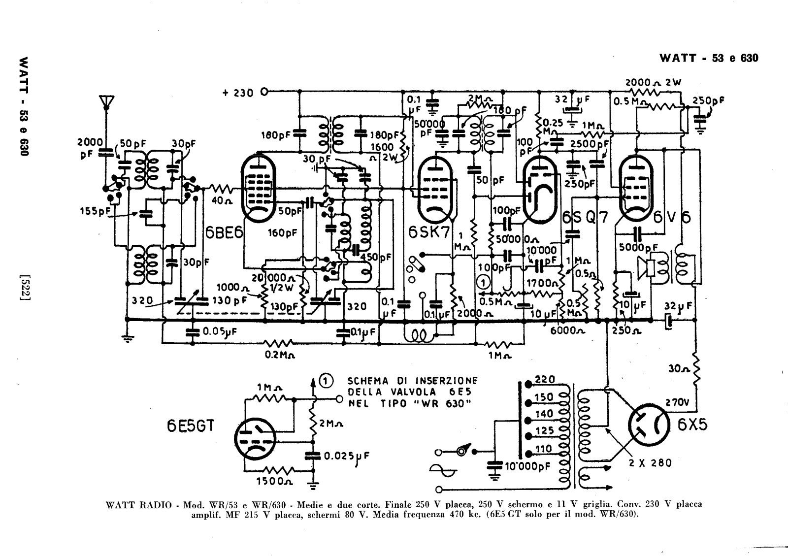 Watt Radio 53630 schematic