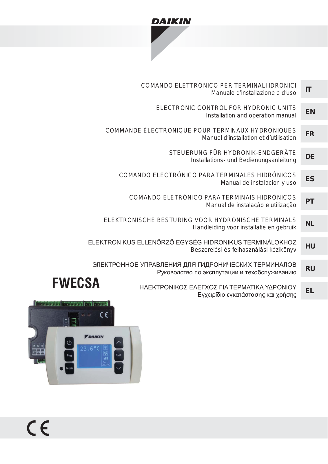 Daikin FWECSA Operation manuals