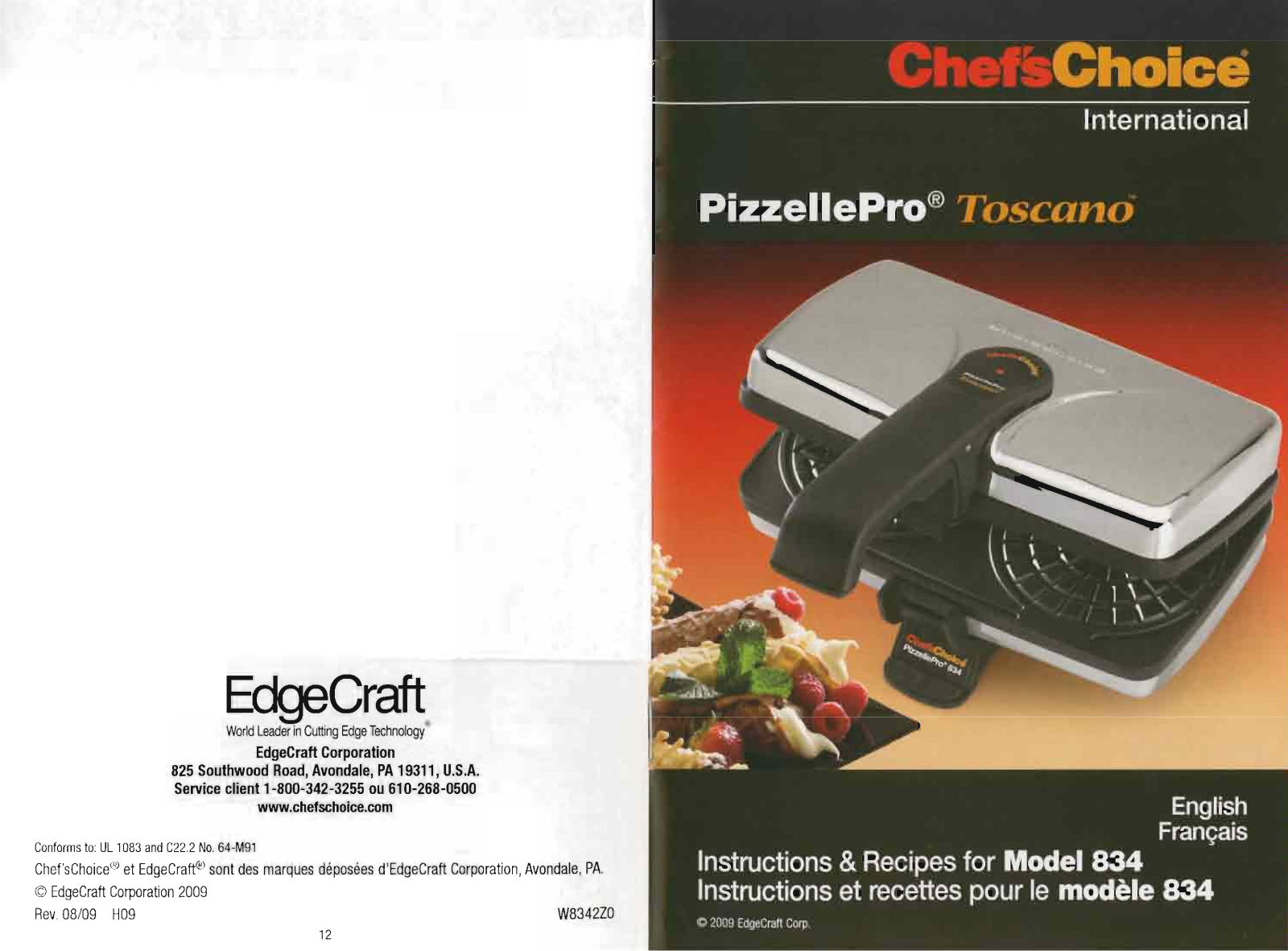 Chef's Choice 8349000 User Manual