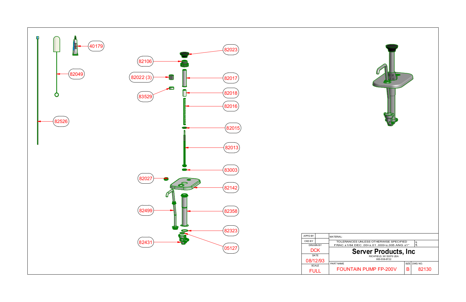 Server 82130 Parts Manual