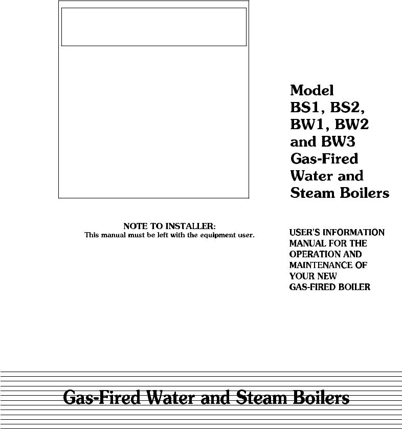Carrier BS1, BS2, BW1, BW3, BW2 Owner's Manual