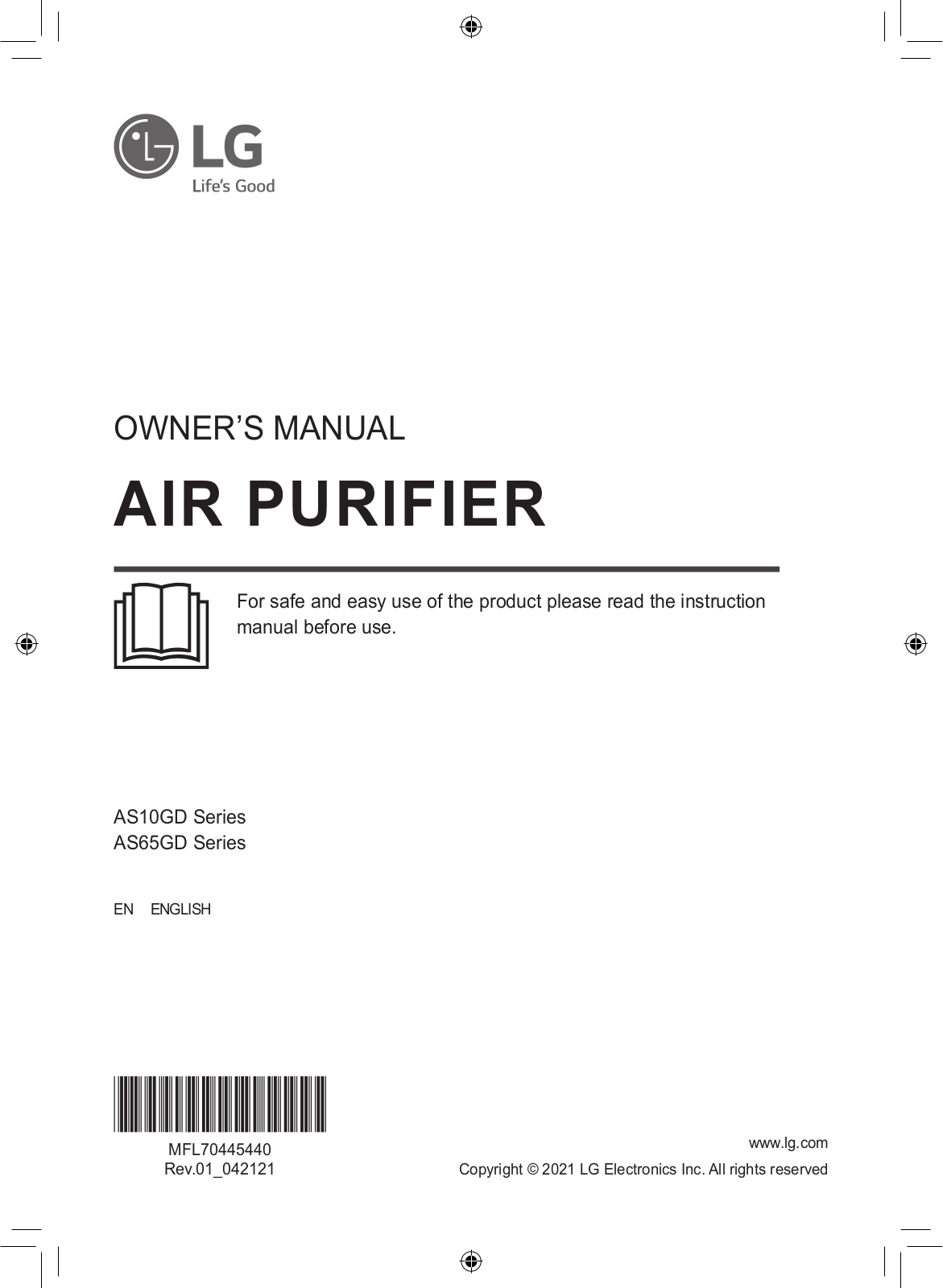 LG AS65GDWH0 Owner’s Manual