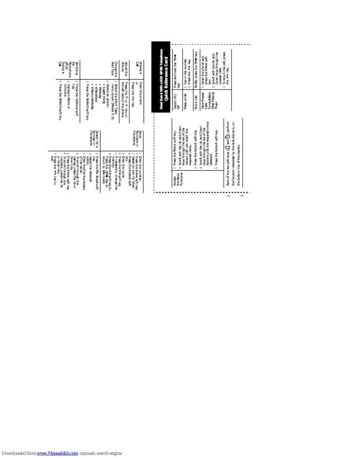 Samsung 2.0040611192609e16, SGH-X426 Quick Reference Card