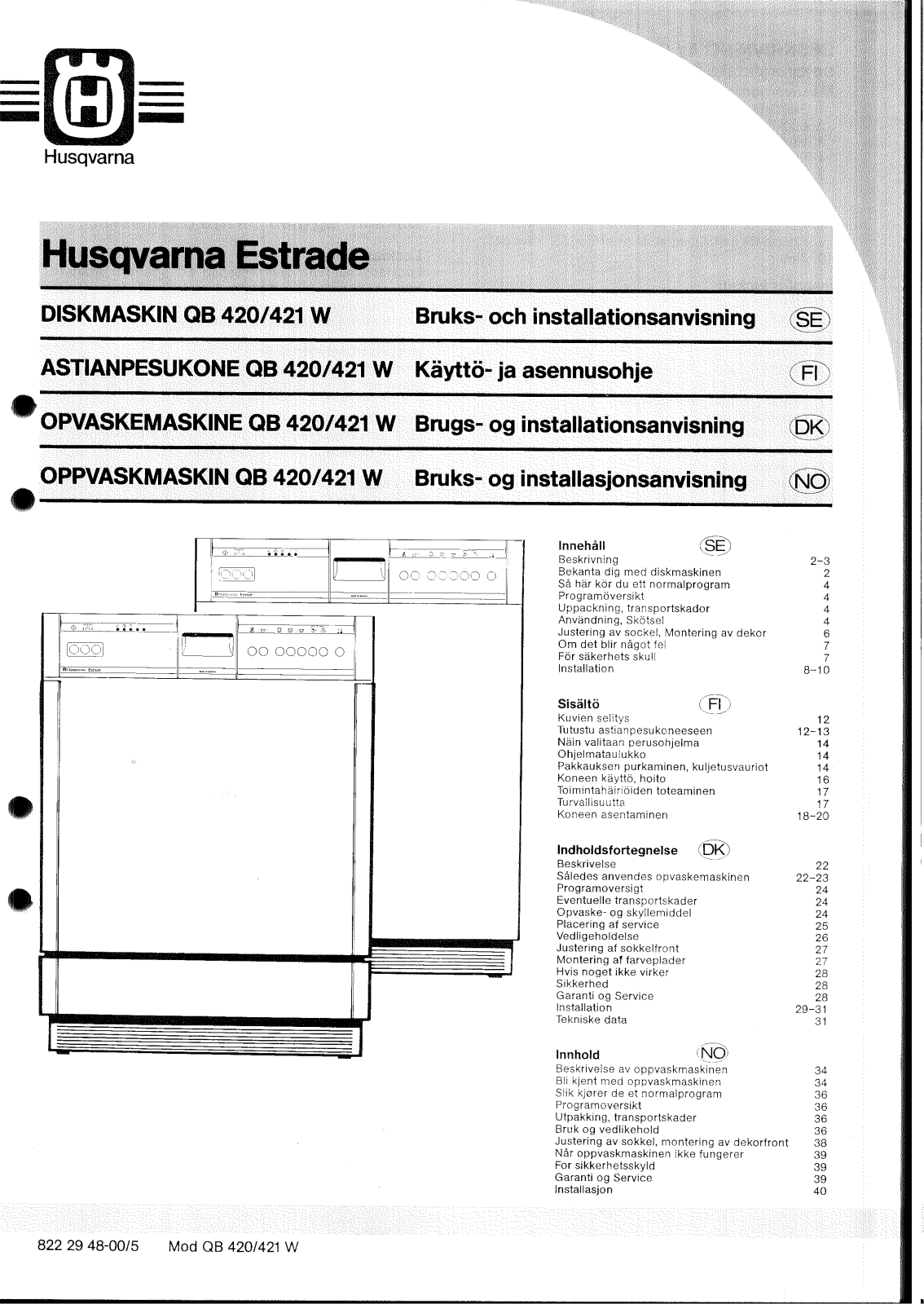 Husqvarna QB420W User Manual