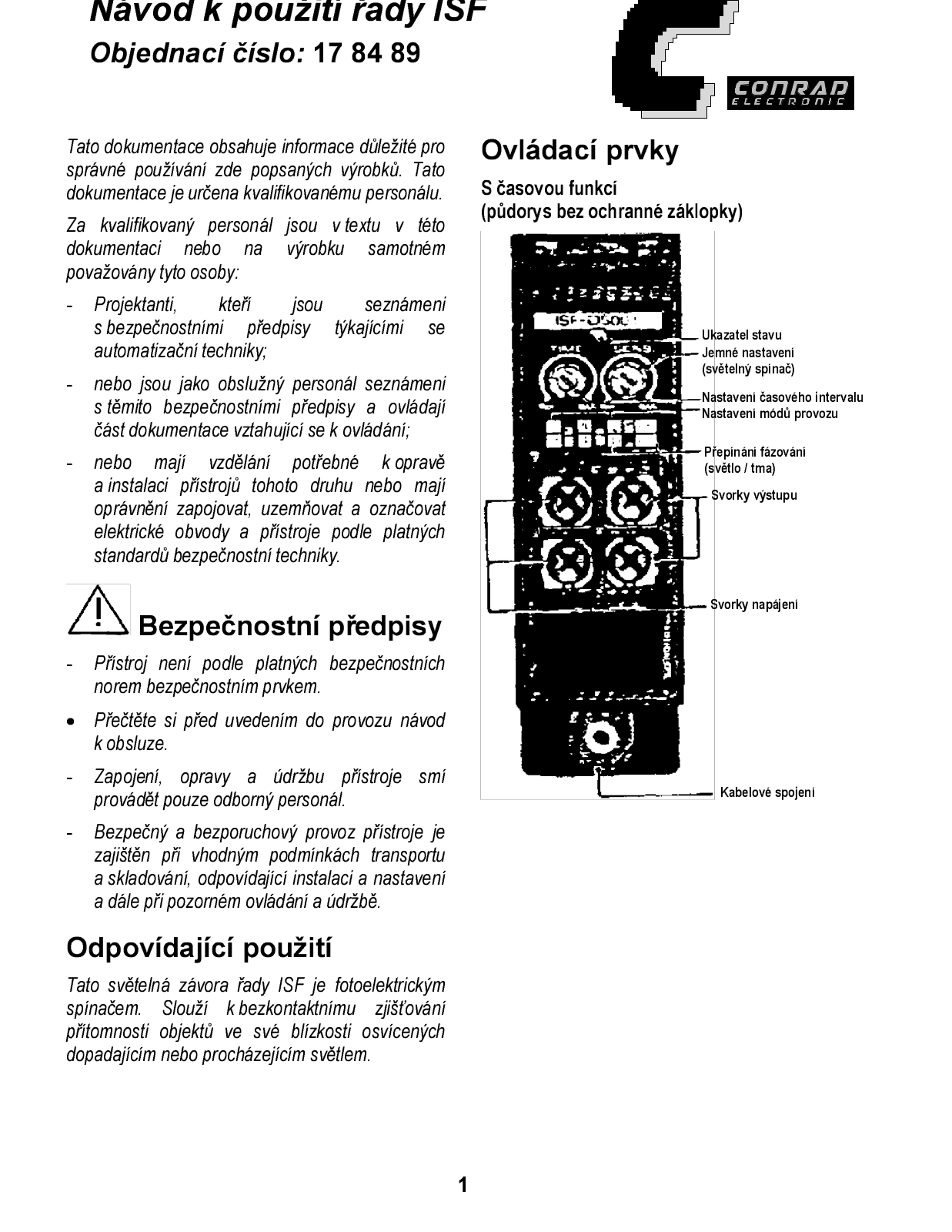 Idec ISF-R05MU User guide