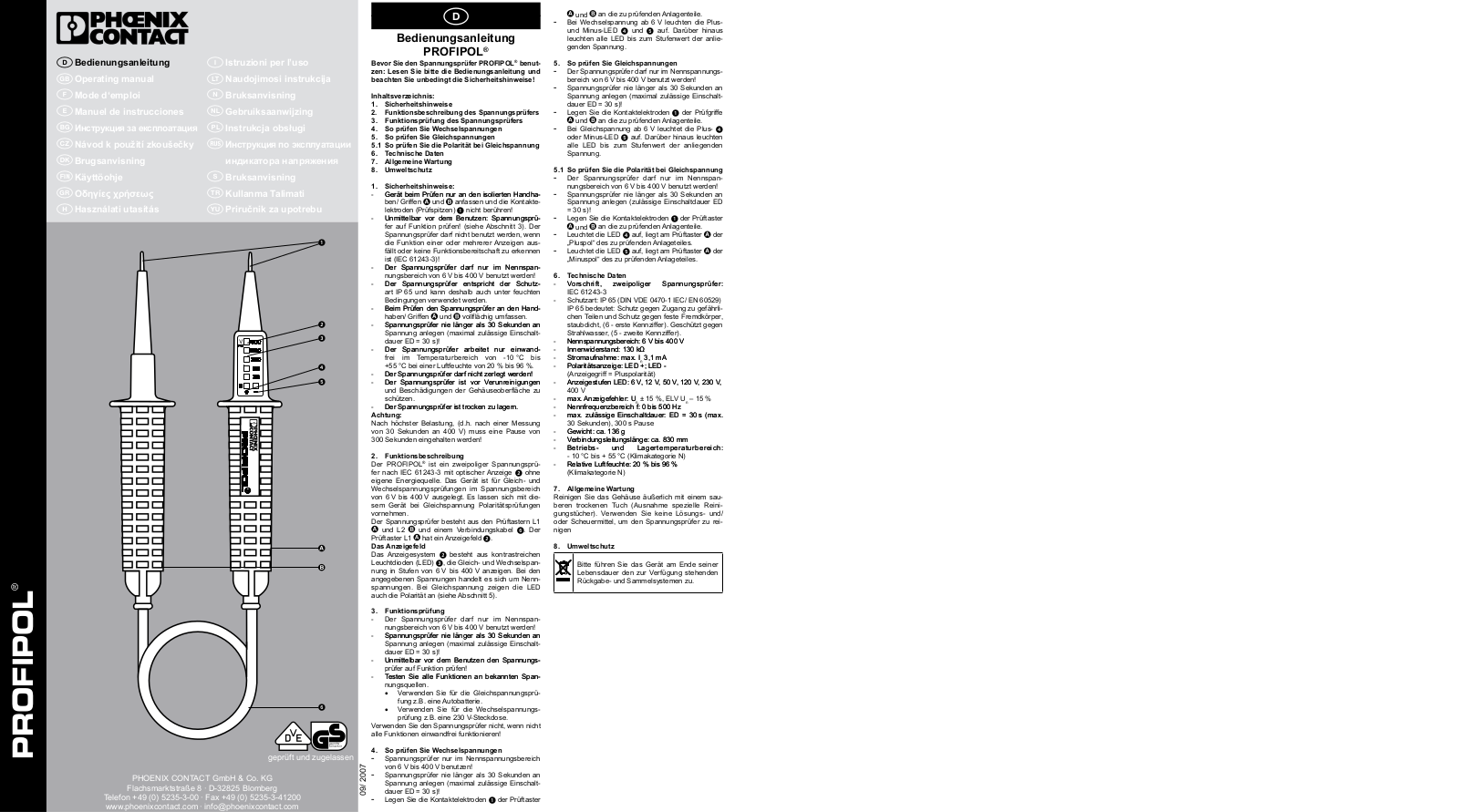 Phoenix Contact PROFIPOL Operating instructions - ManualMachine.com