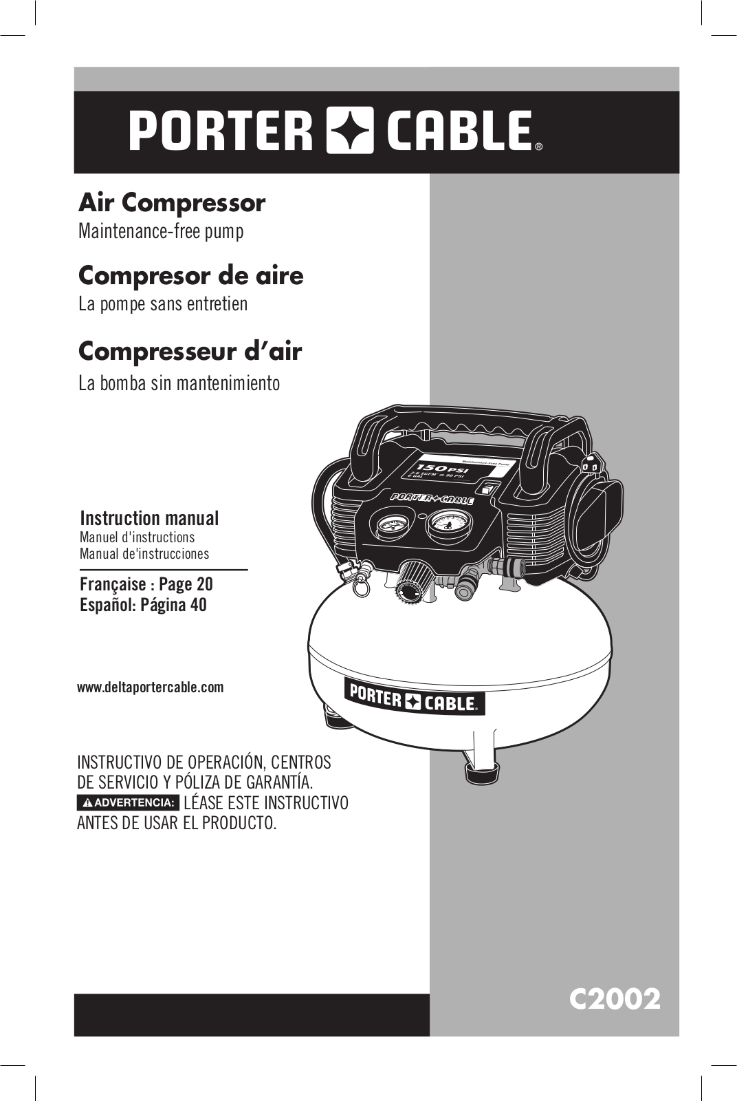 Porter-Cable N039112 User Manual