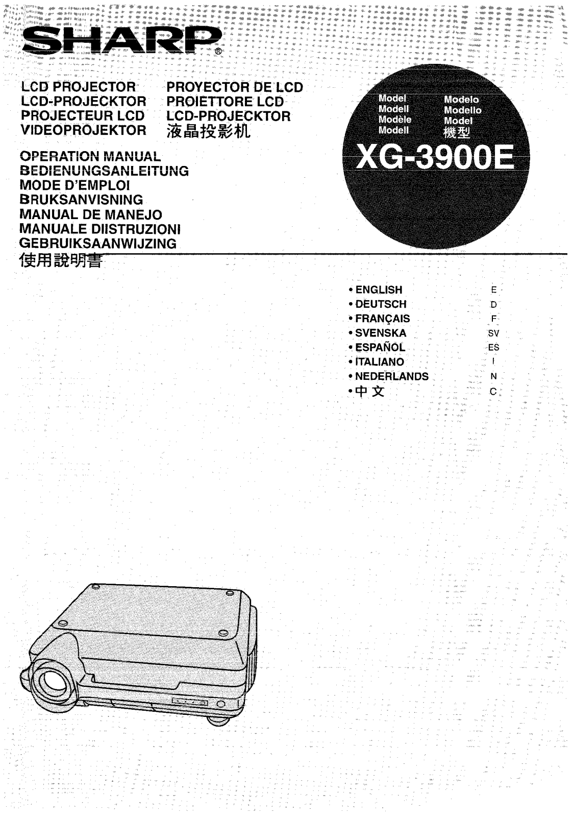 Sharp XG-3900E Operation Manual