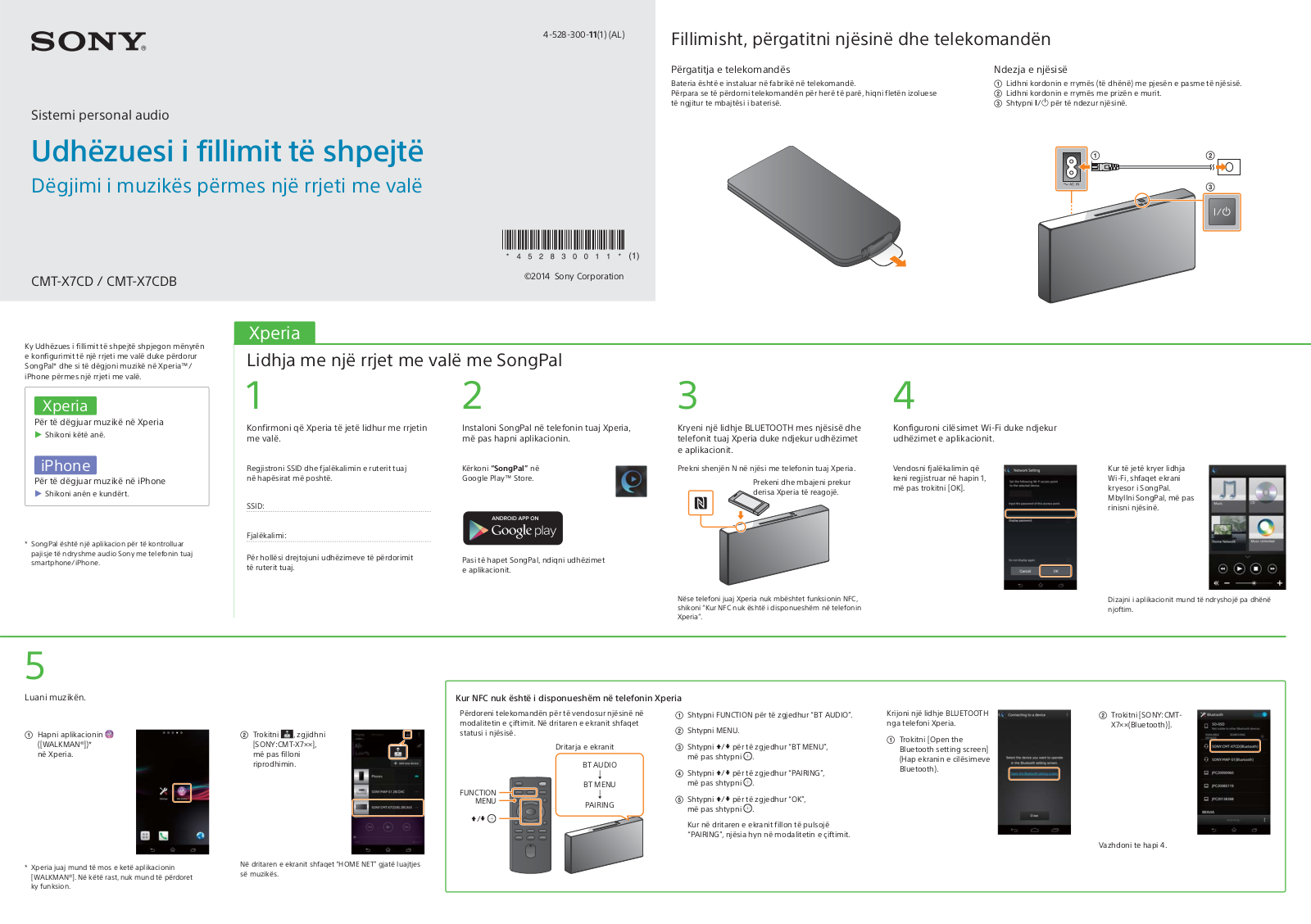 Sony CMT-X7CD, CMT-X7CDB Getting Started Guide