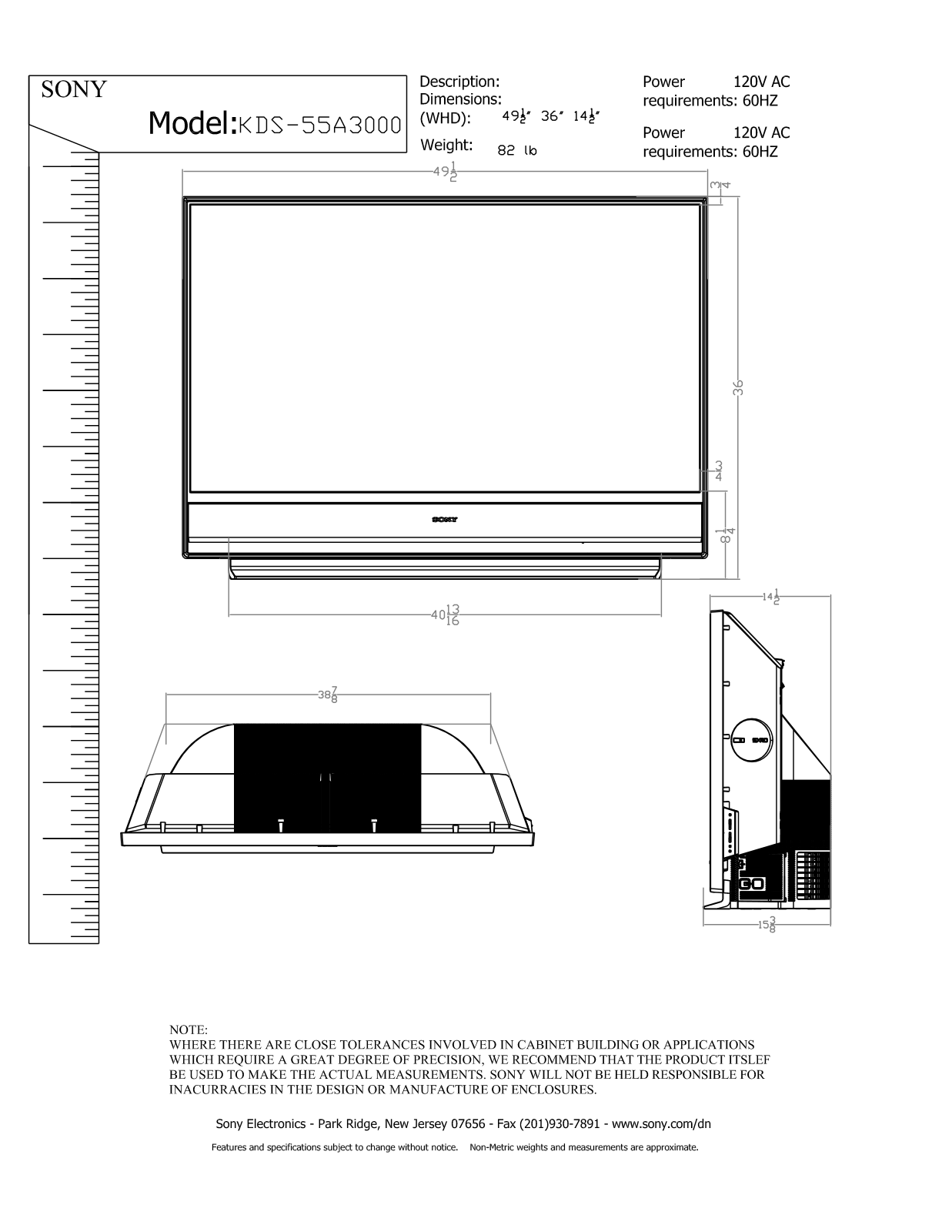 Sony KDS-55A3000 Users guide - ManualMachine.com