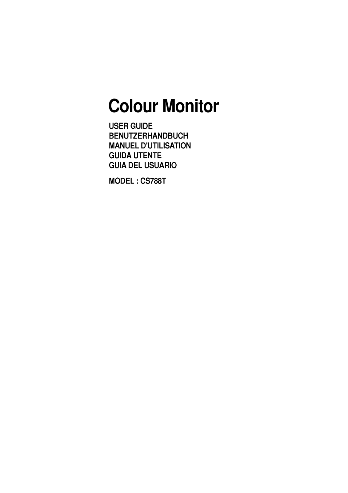 LG CS788T, CS788C User Manual