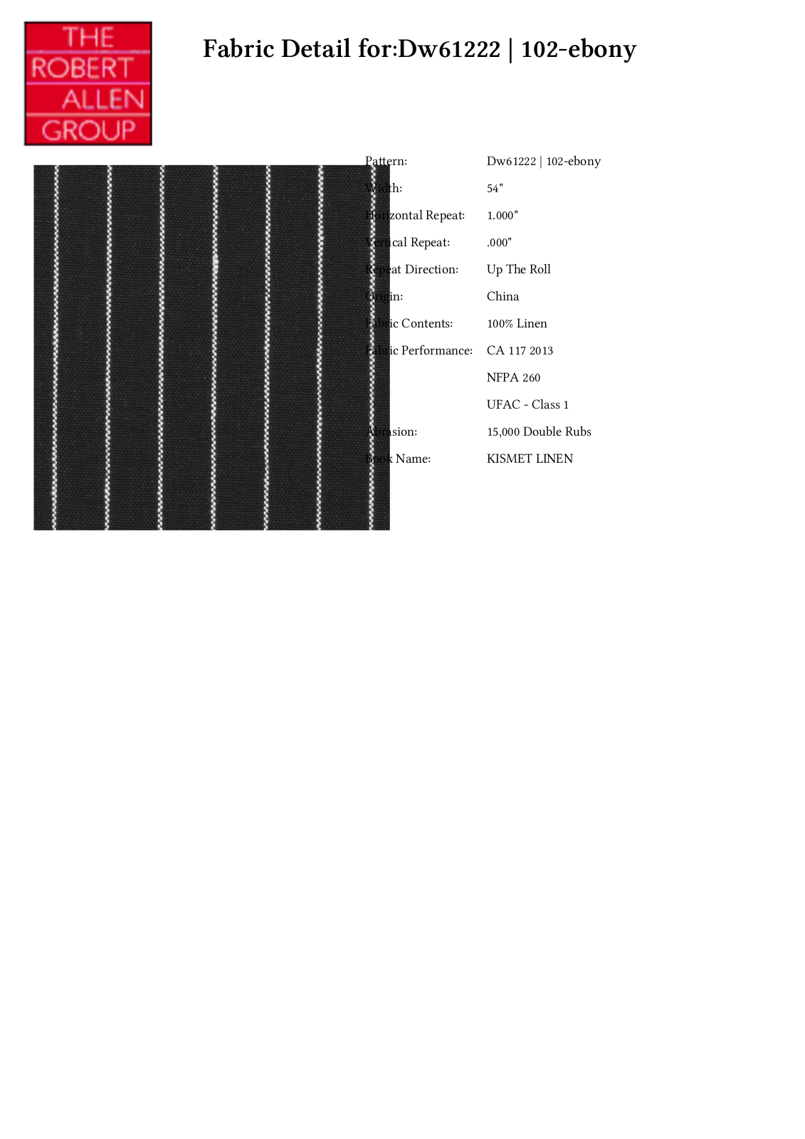Duralee CRAL7203 Specifications - ManualMachine.com