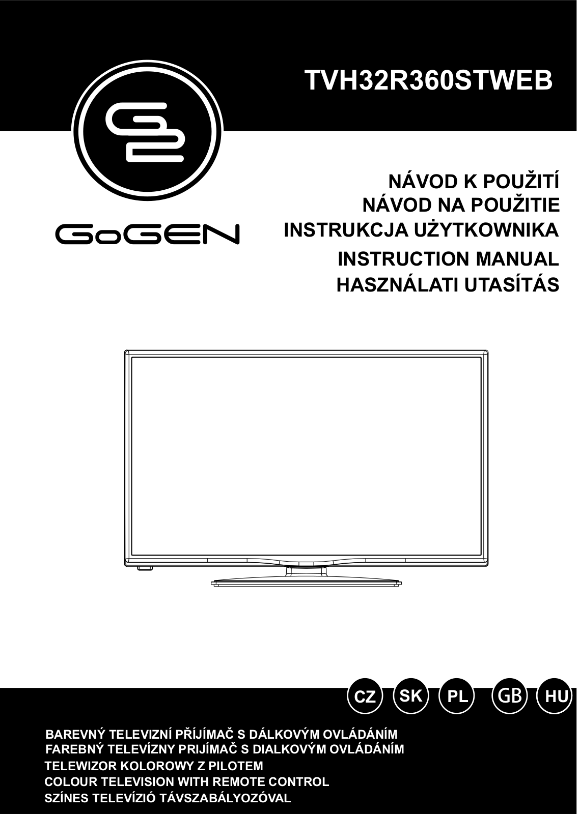 Gogen TVH 32R360 STWEB Operating Instructions