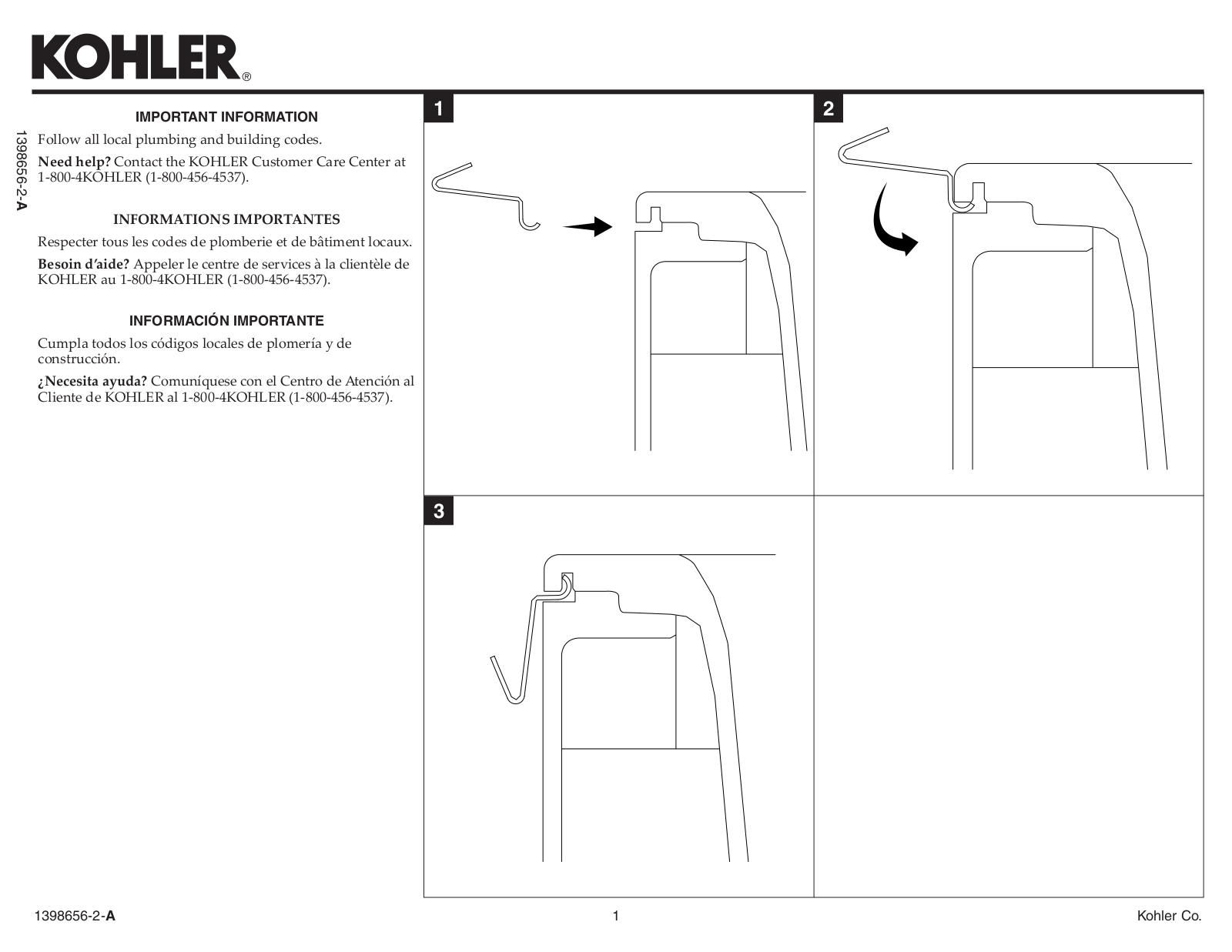 Kohler LBPR3598 Installation & Assembly - ManualMachine.com