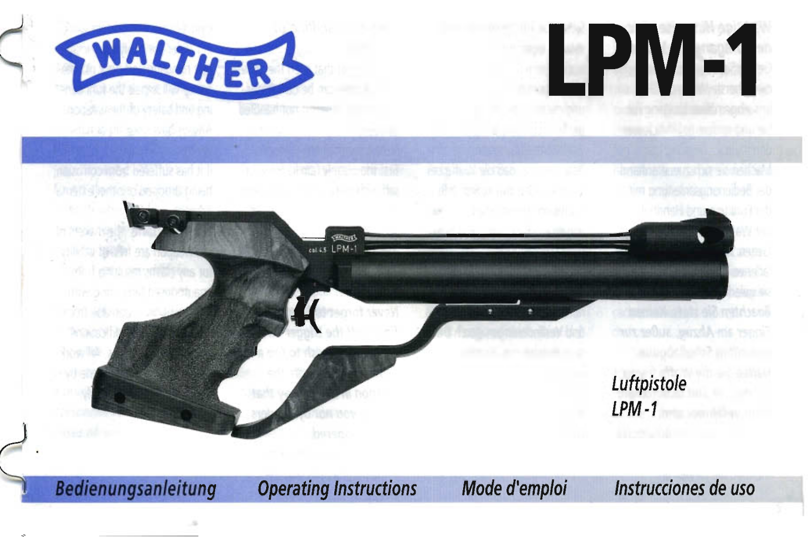 Walther LPM1 Instruction Manual