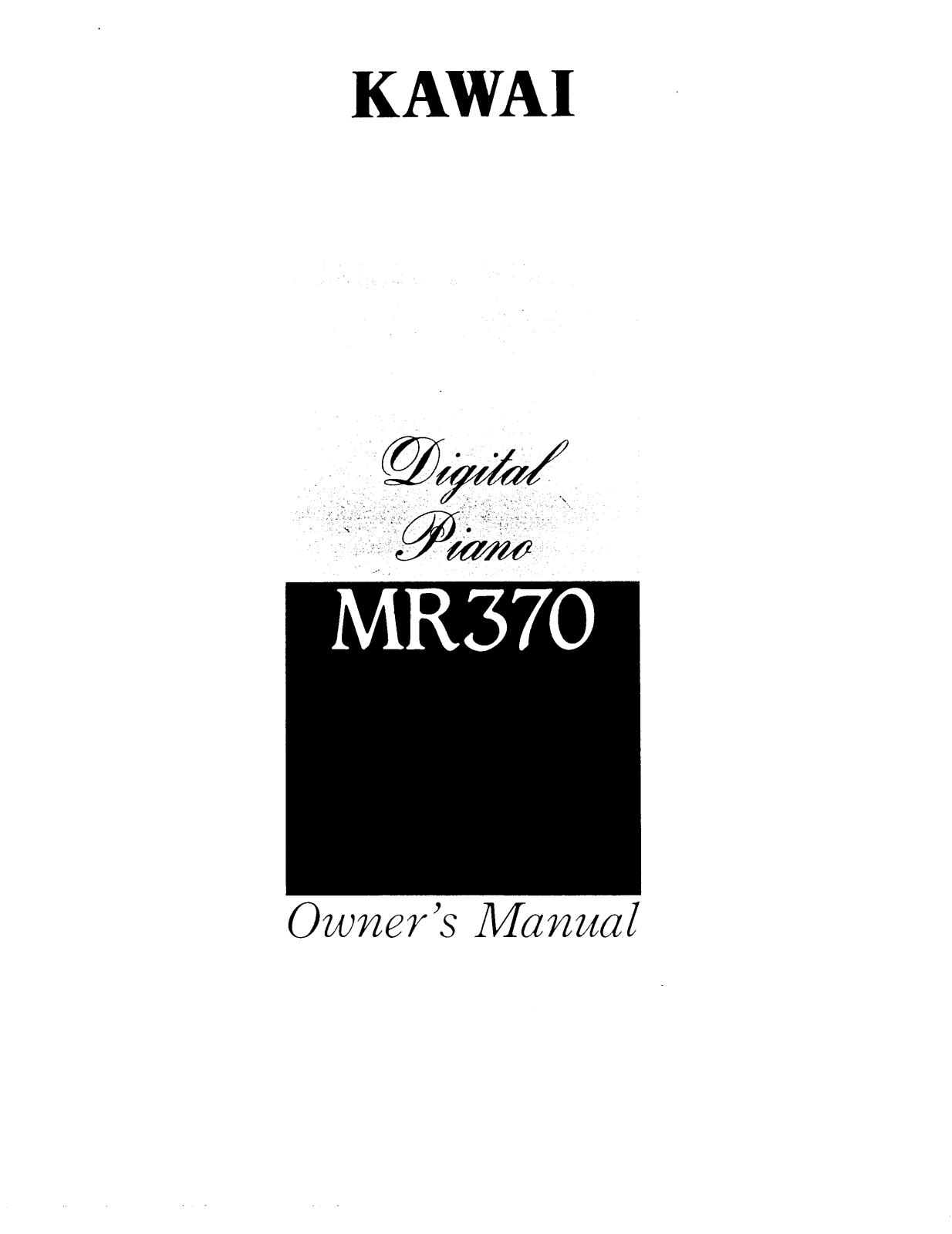 Kawai MR370 User Manual