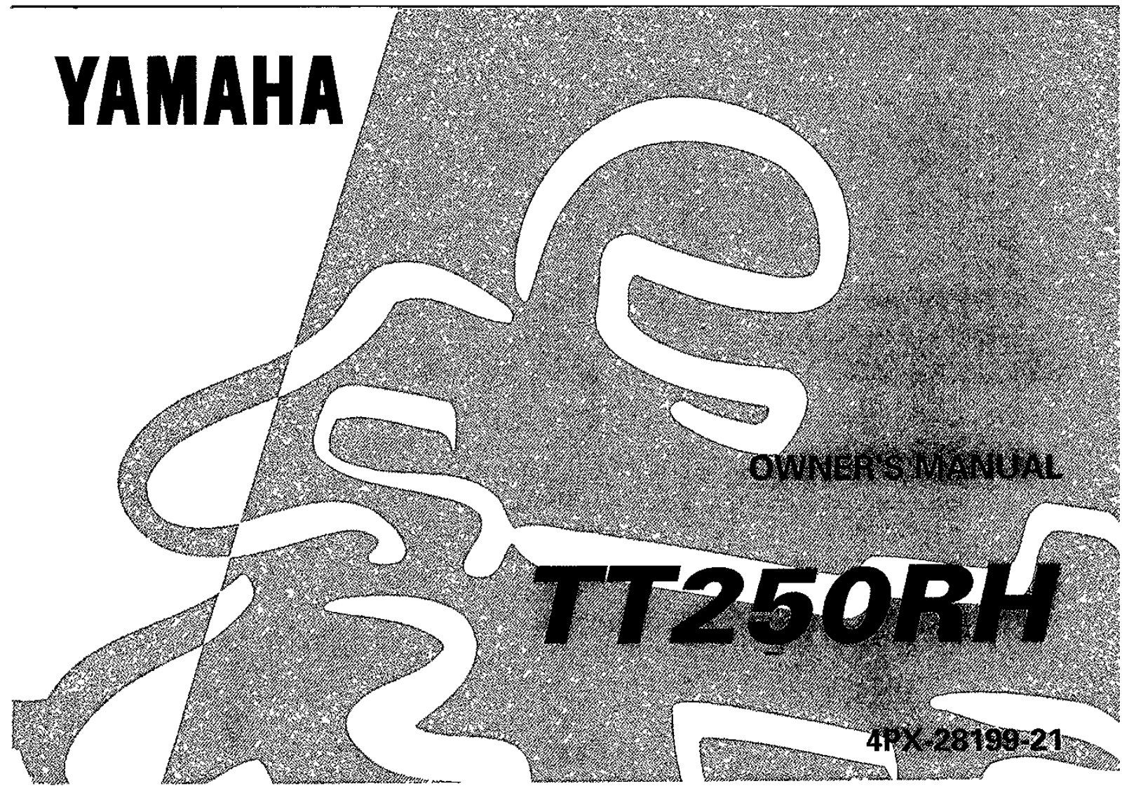 Yamaha TT250 RH 1996 Owner's manual