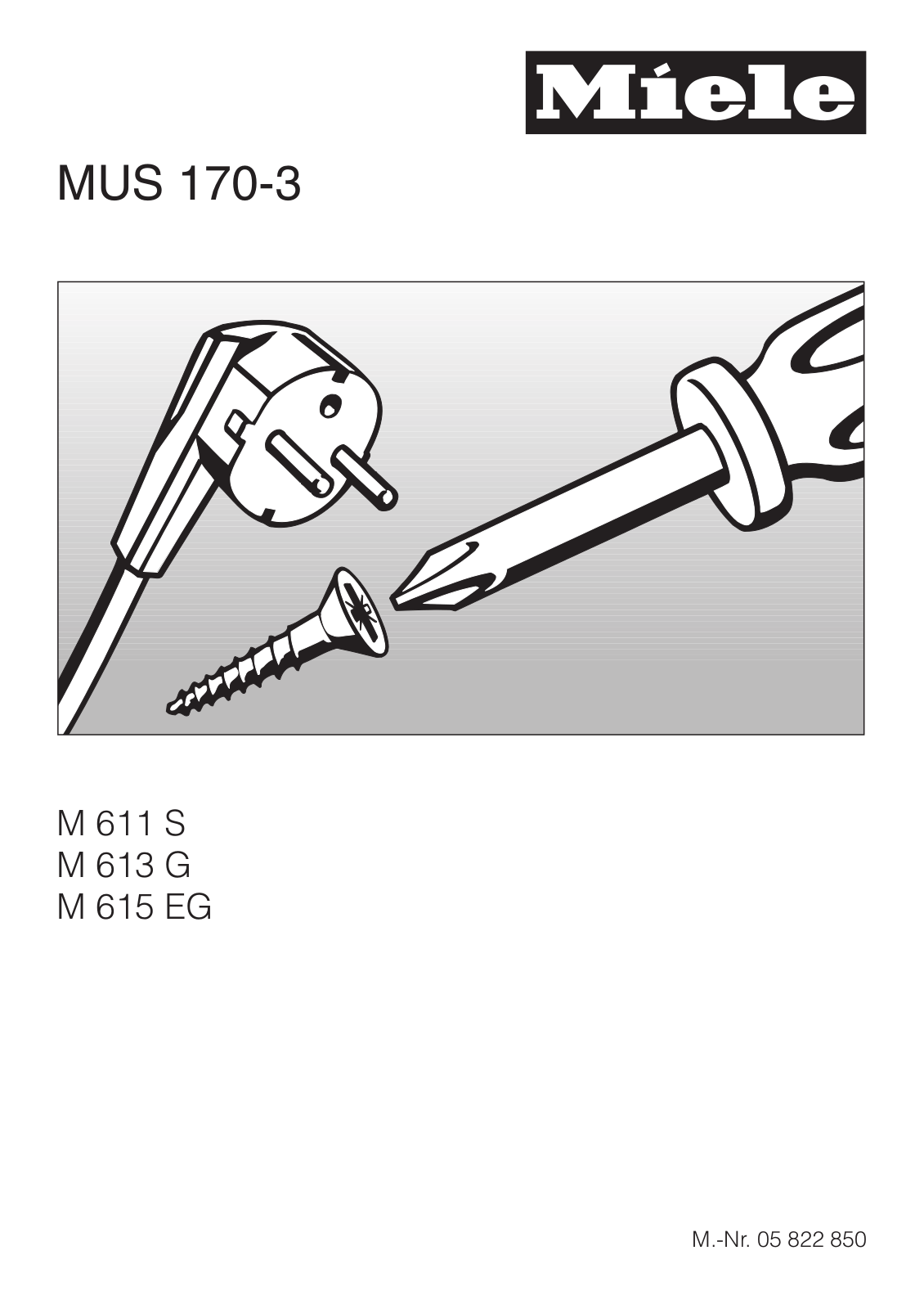 Miele MUS 170-3 Installation instructions