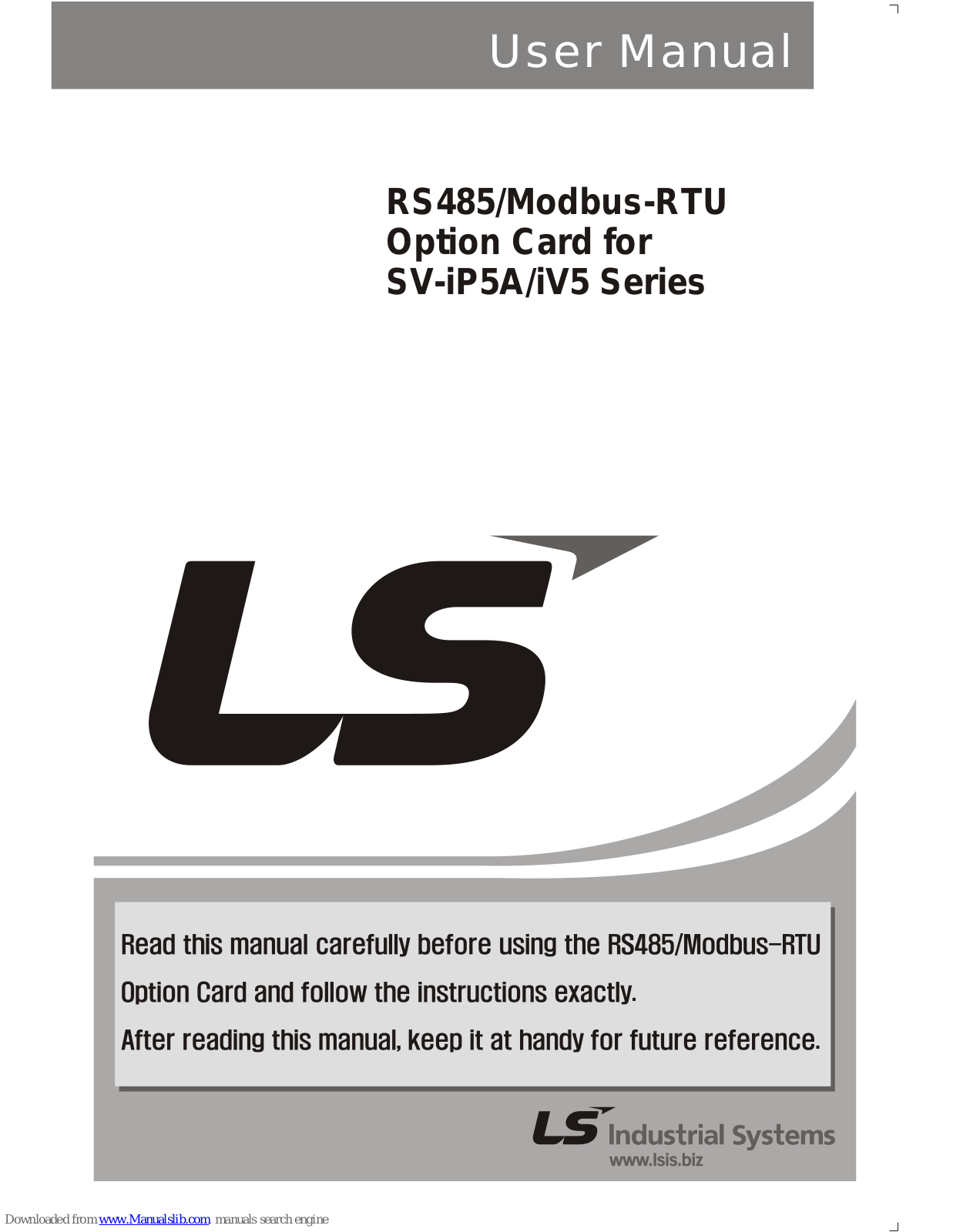 LS SV-iP5A, SV-iV5 User Manual - ManualMachine.com