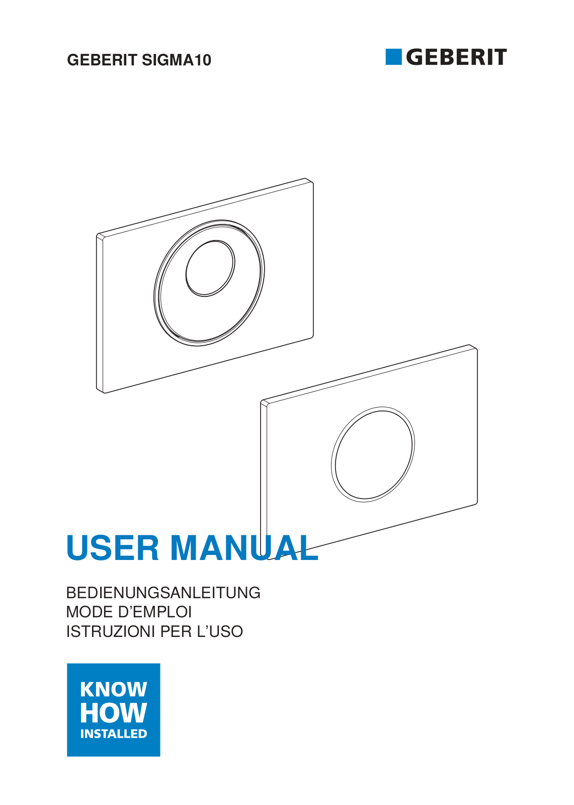 Geberit 115.891.SN.5, 115.890.SN.5 User guide