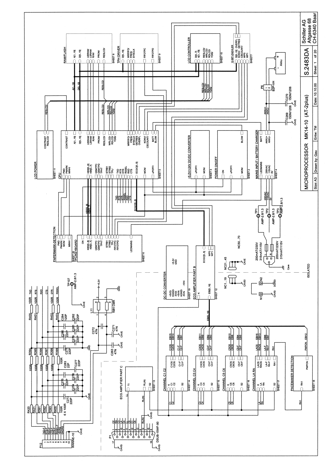 Schiller AT-2+ Schematics