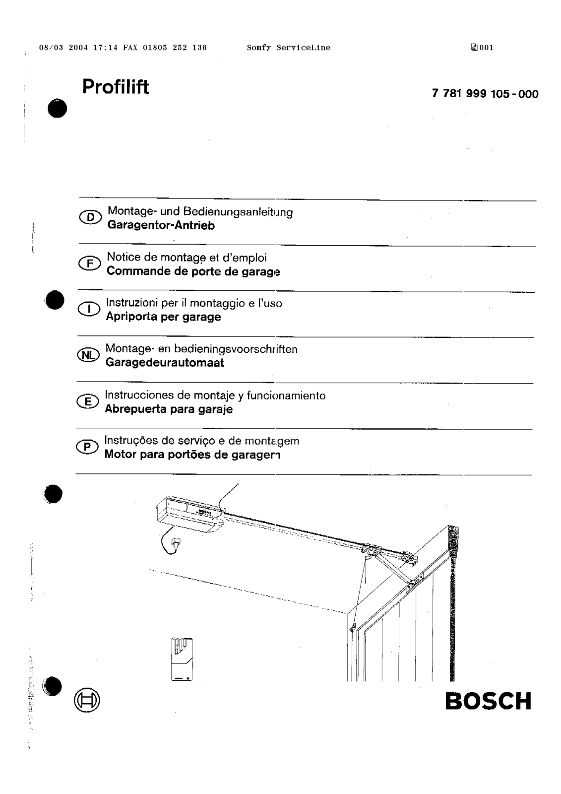 SOMFY PROFILIFT User Manual